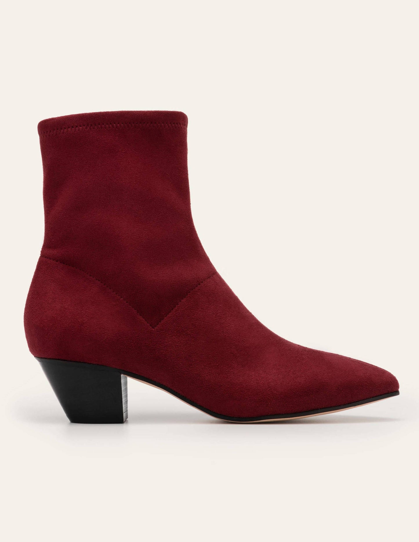 Westernstiefeletten mit Stretch-Rotbraun