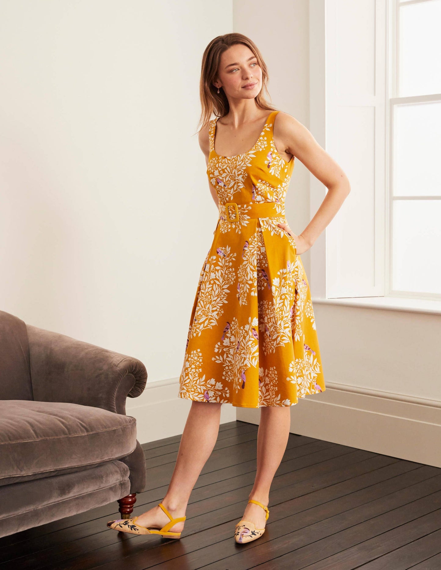 Winifred Kleid-Sonnengelb, Gartentraum