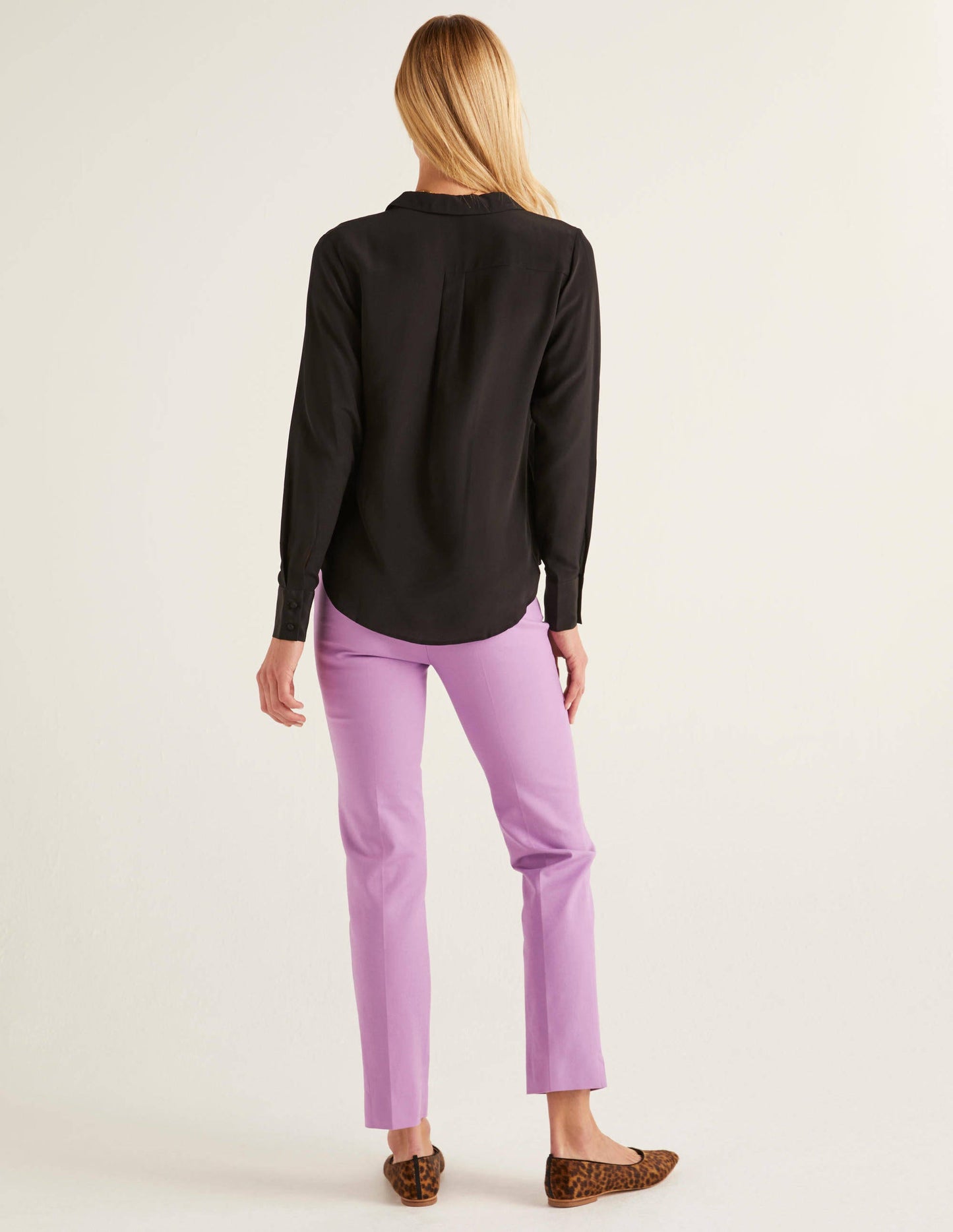 Chemise Tabitha en soie-Noir