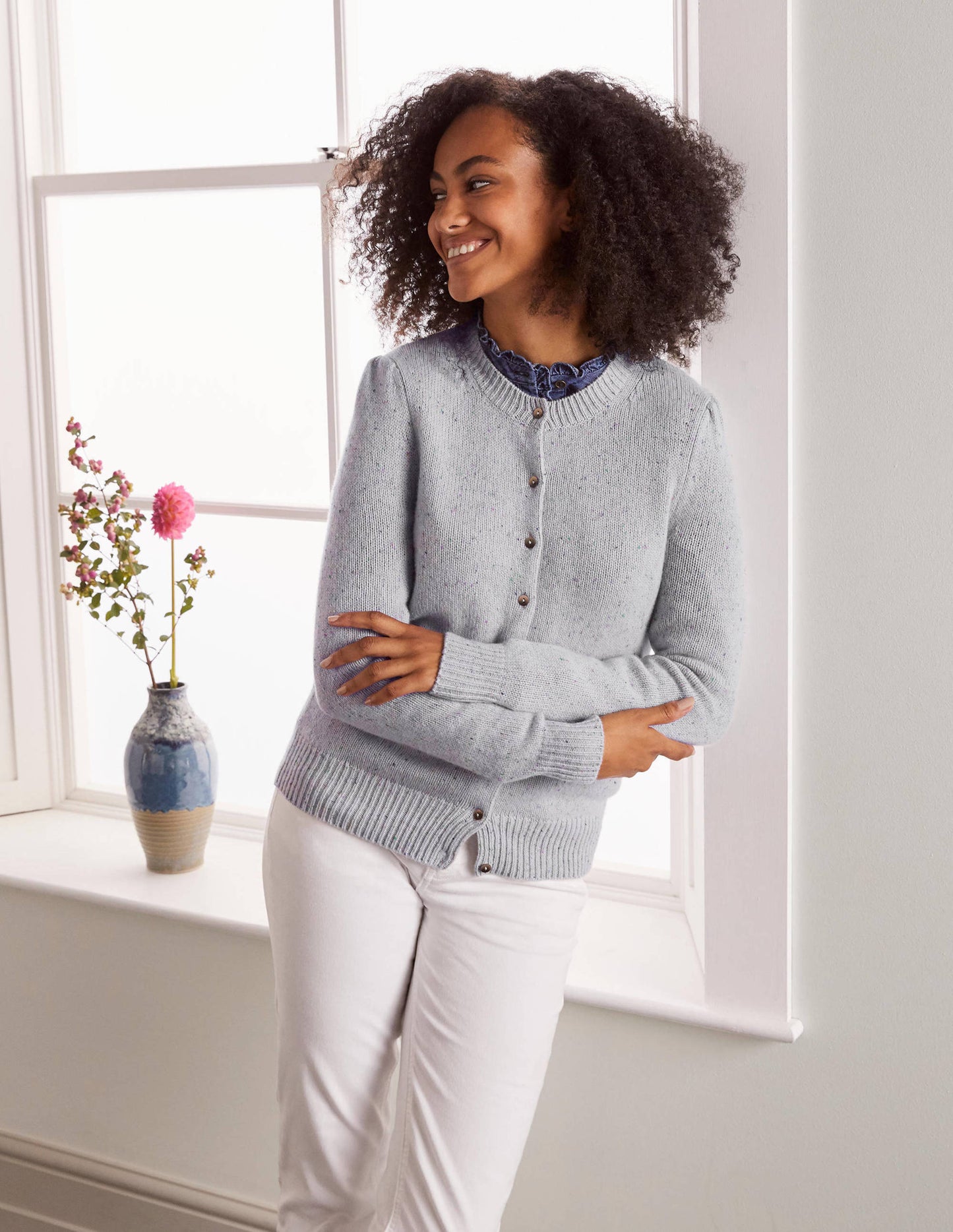 Cardigan Beaufort en cachemire-Winter Slate Nep