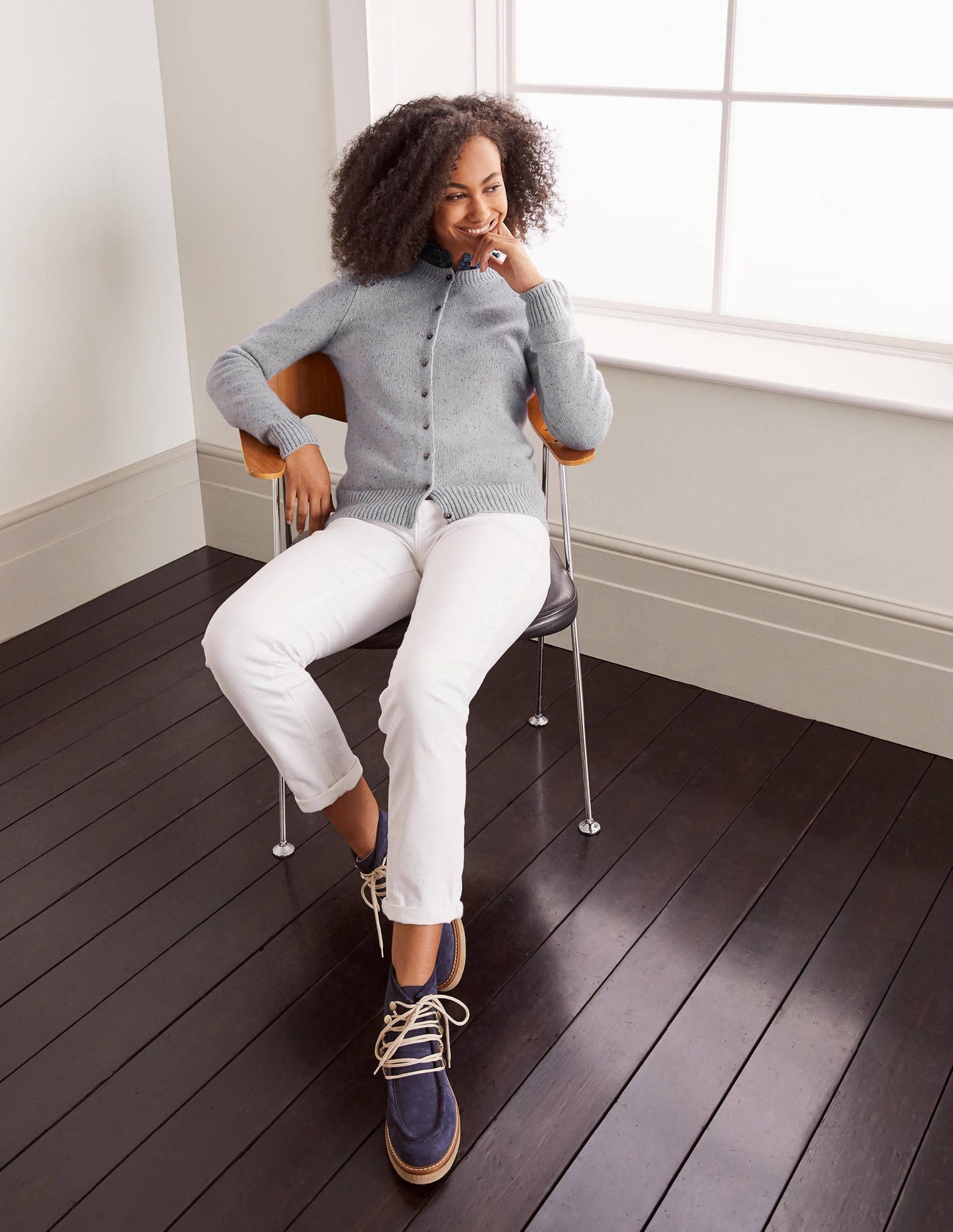 Cardigan Beaufort en cachemire-Winter Slate Nep