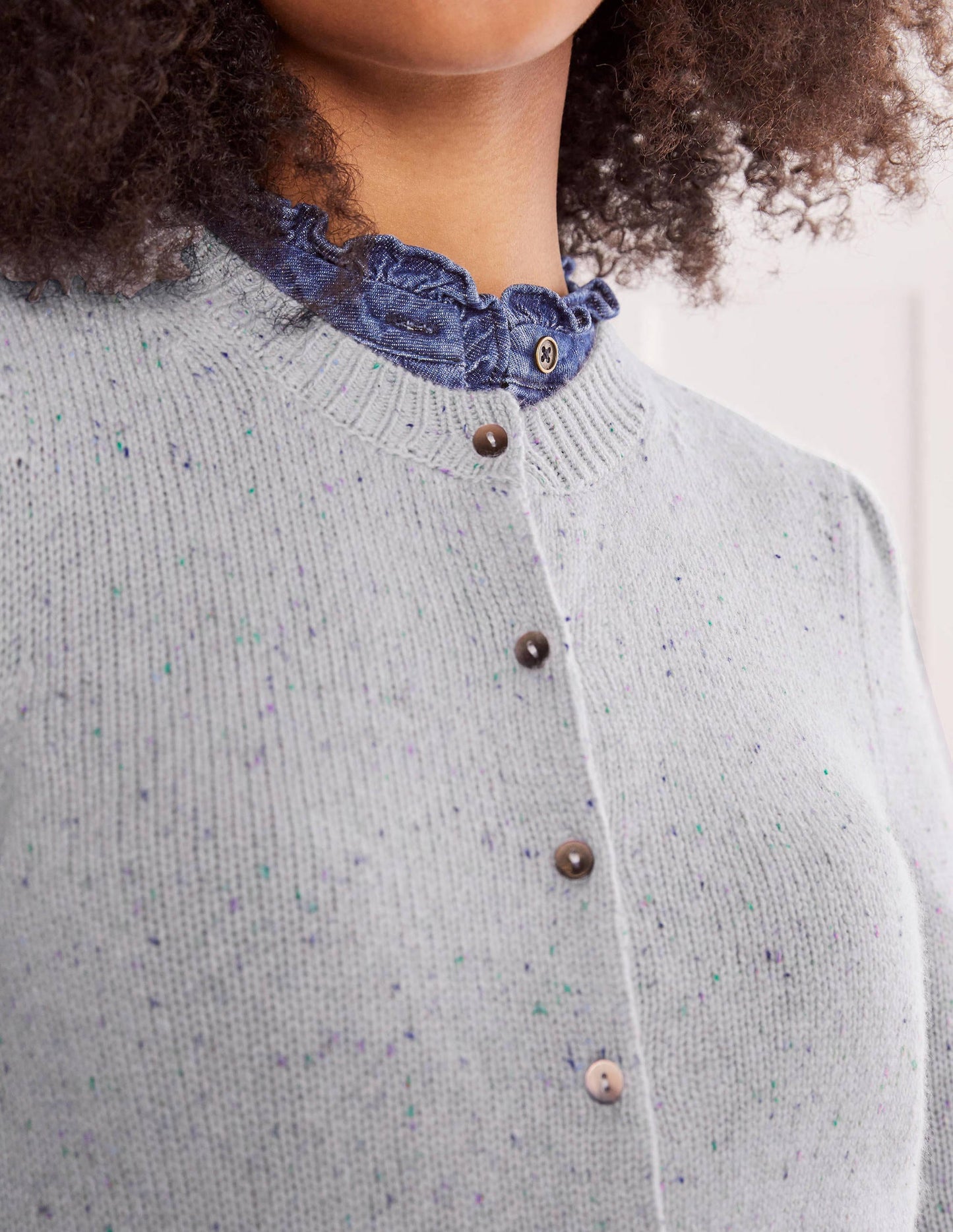 Cardigan Beaufort en cachemire-Winter Slate Nep