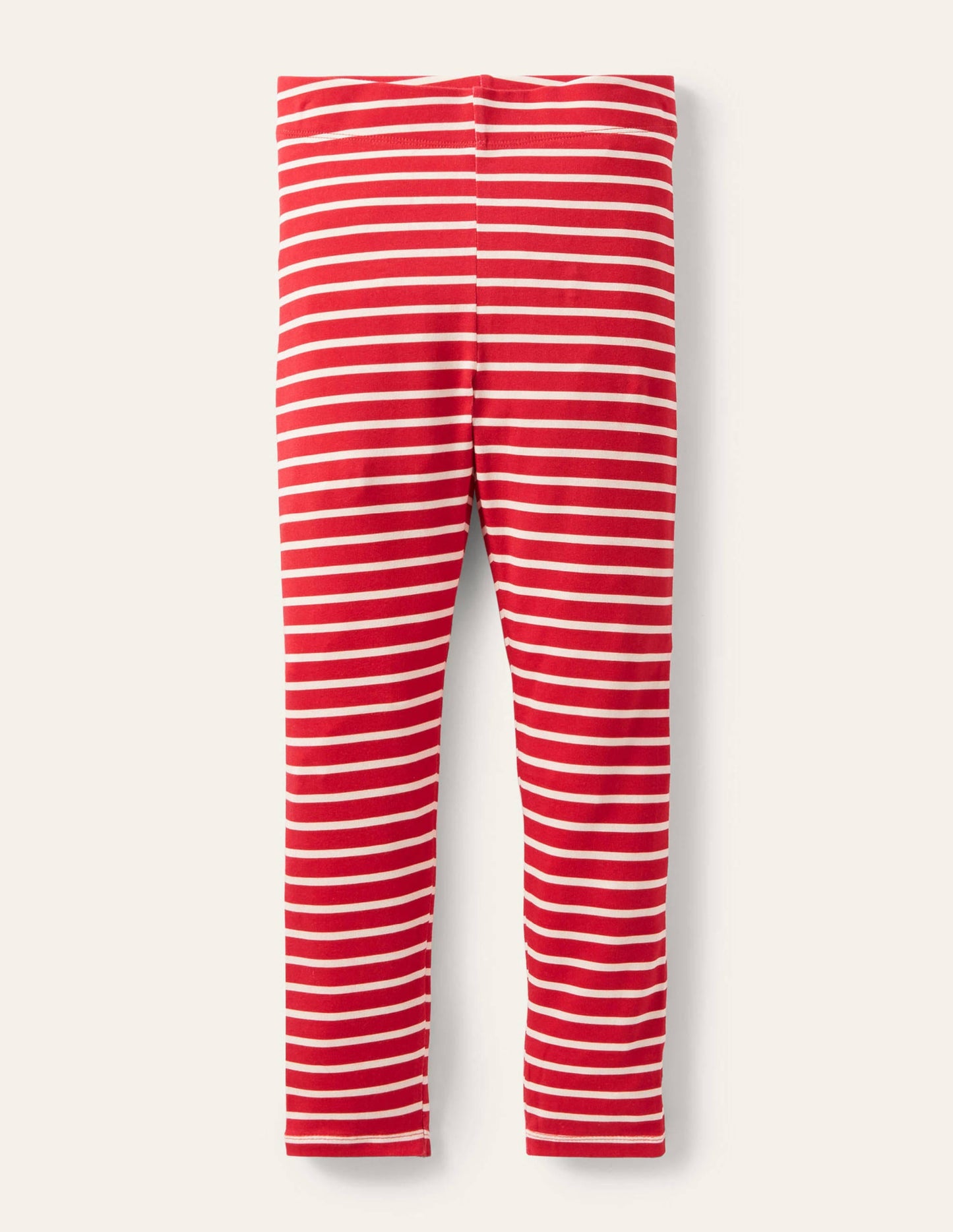 Fröhliche Leggings-Rockabilly-Rot/Naturweiß