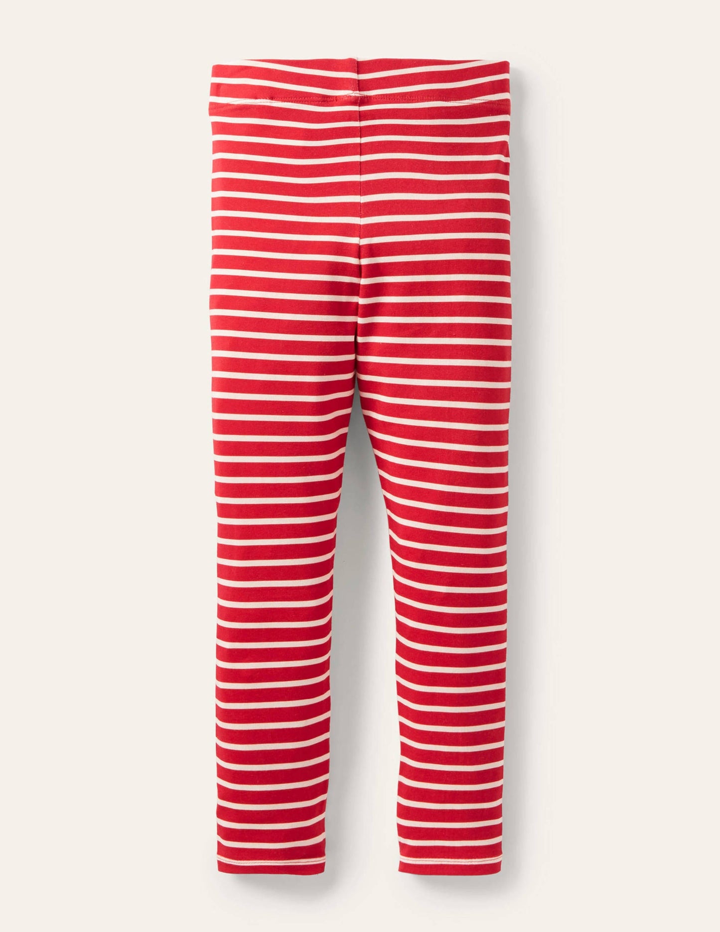 Fröhliche Leggings-Rockabilly-Rot/Naturweiß