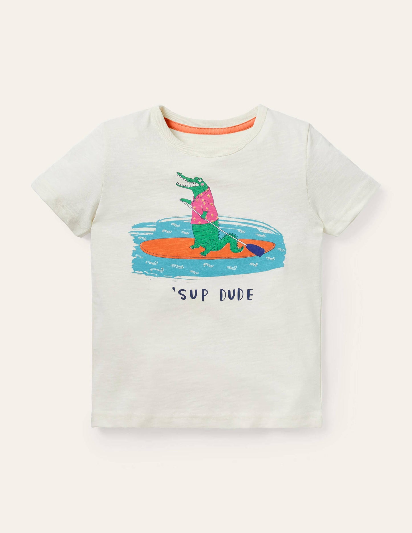 T-Shirt mit Motiv-Naturweiß, Sup Dude