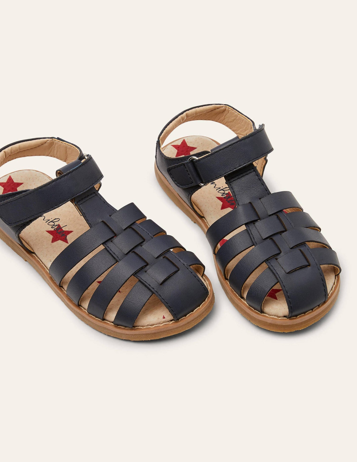 Ledersandalen-Schuluniform-Navy