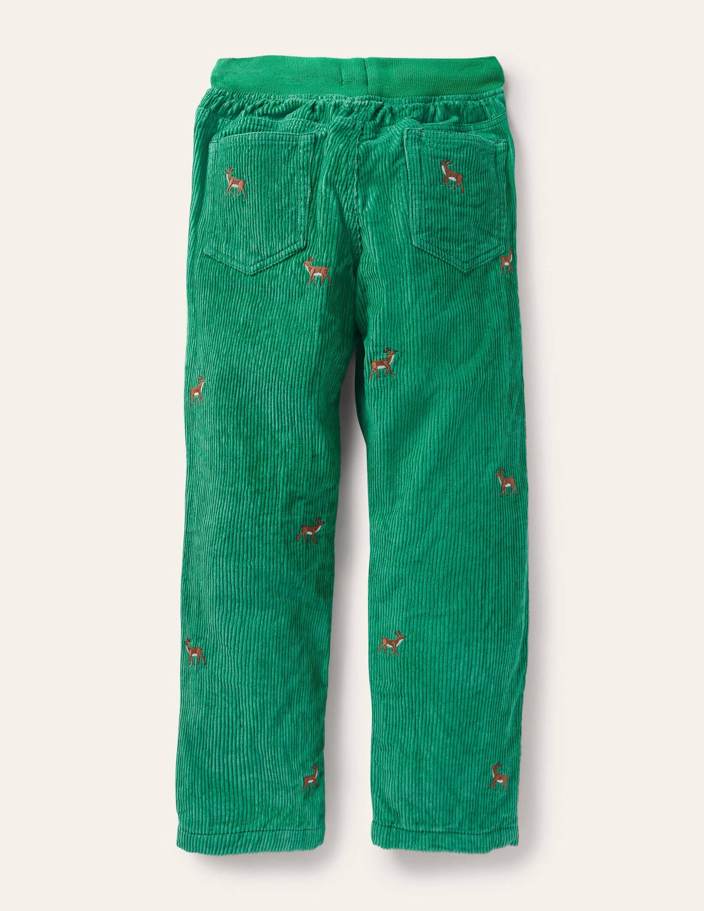Cordhose mit kuscheligem Futter-Schottengrün, Hirsche
