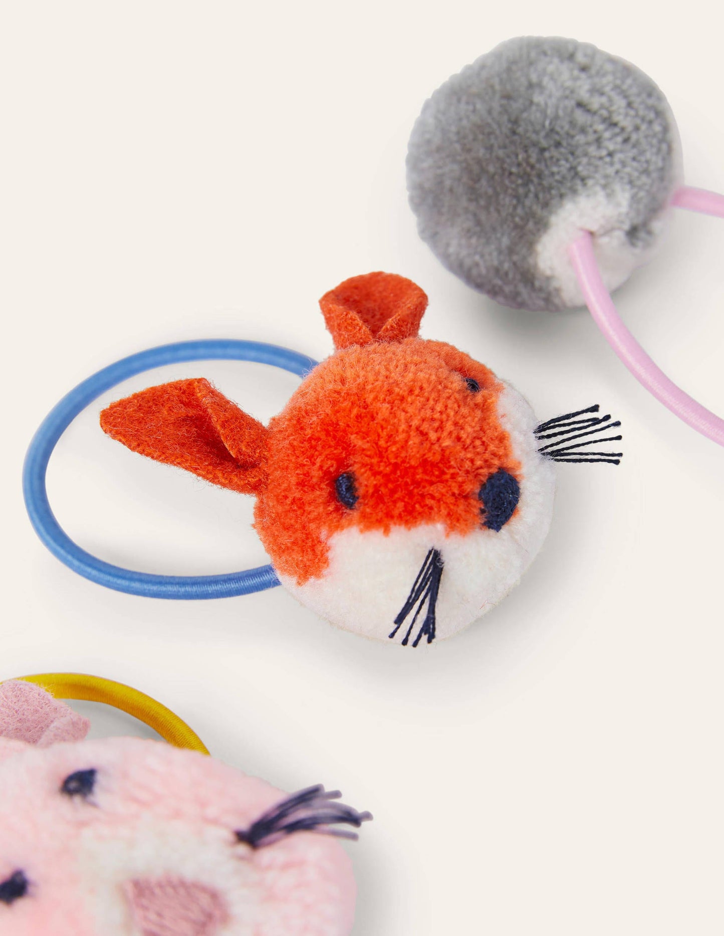 Bommelhaarbänder im 3er-Pack-Bunt