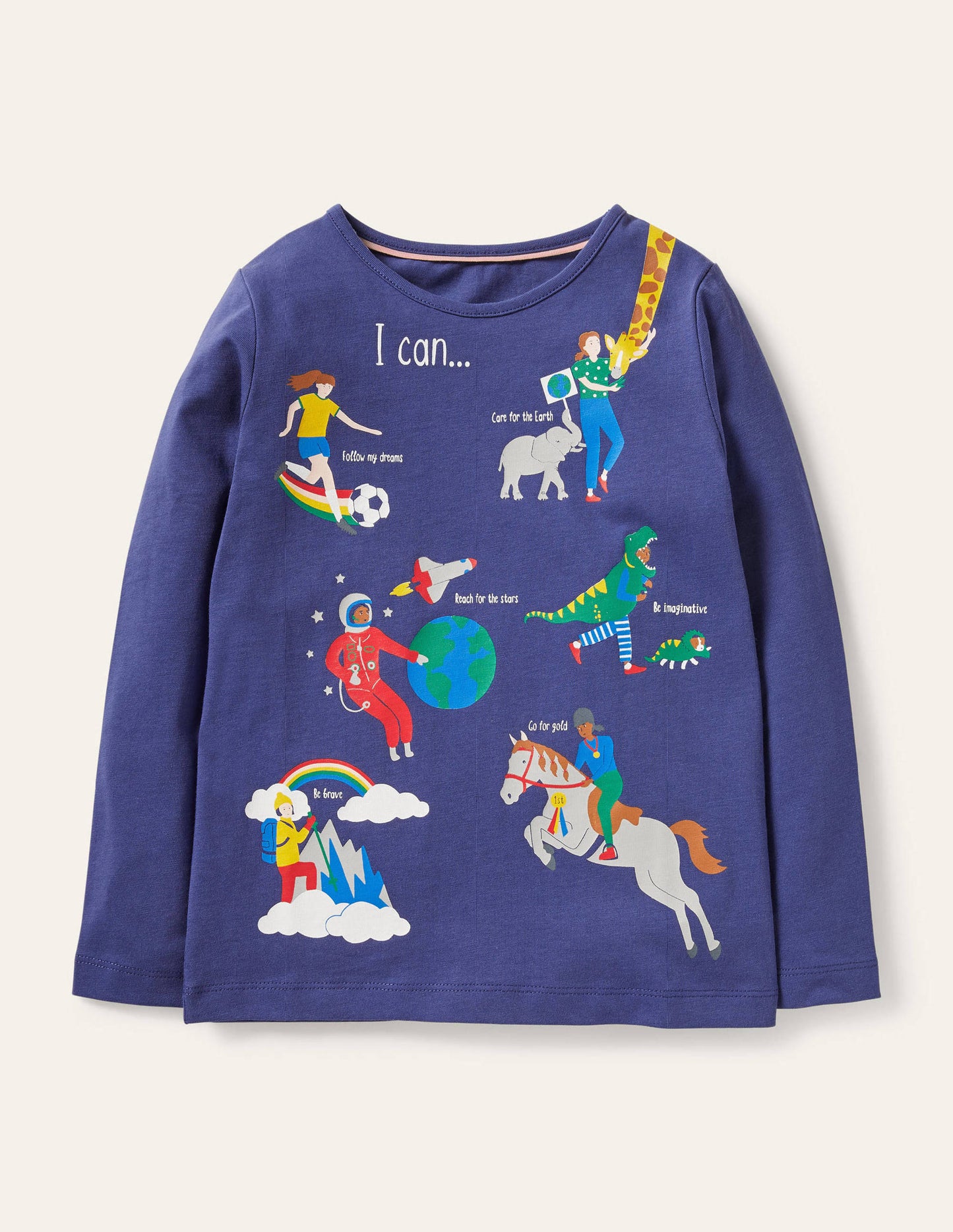 T-Shirt mit lustigen Fakten-Segelblau, When I Grow Up