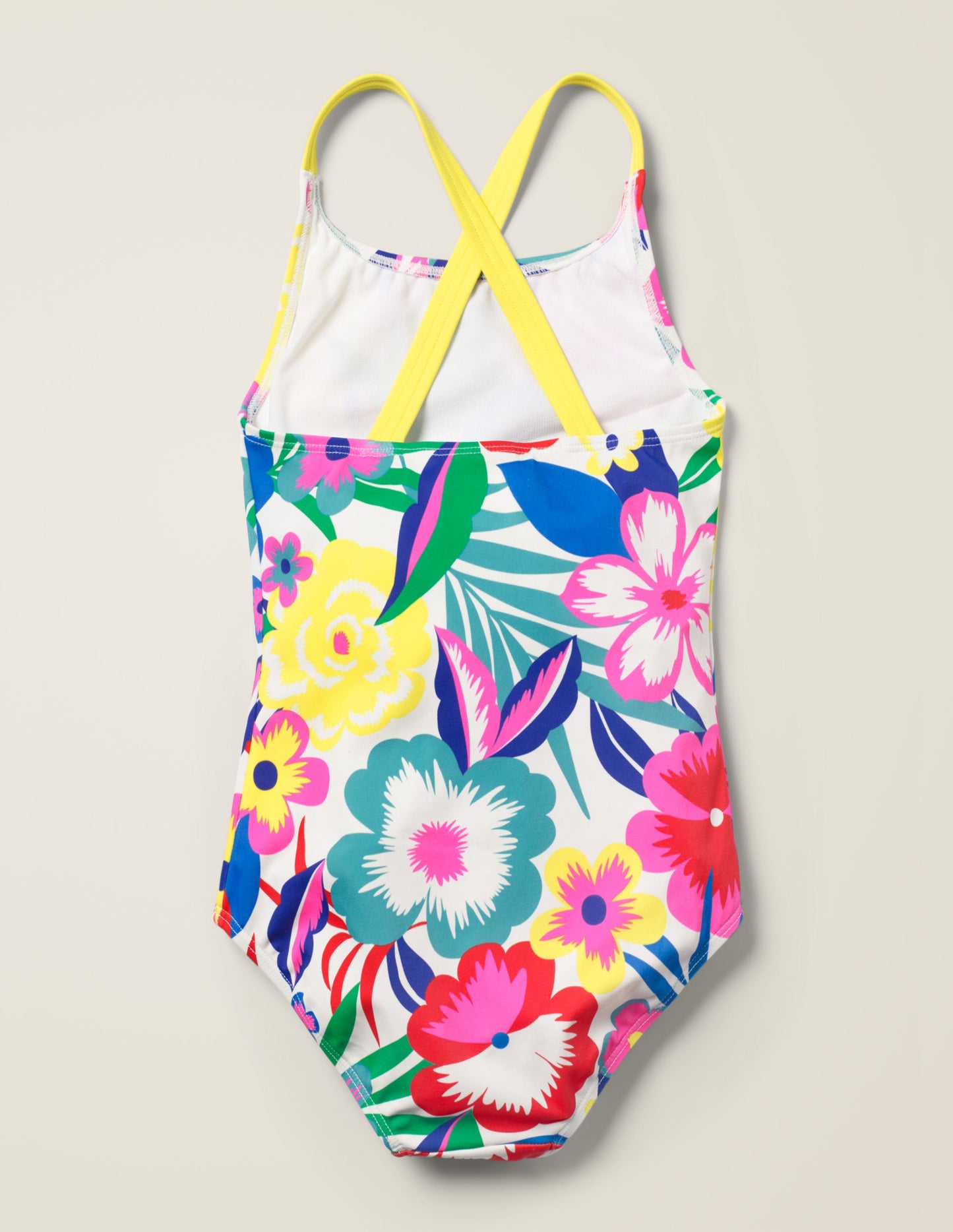 Maillot de bain croisé dans le dos-Motif Tropical Bloom multi