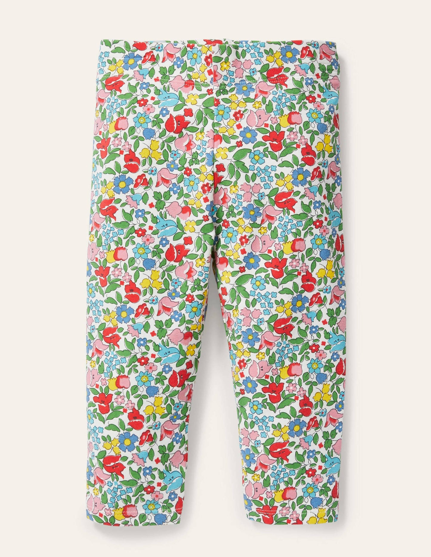 Legging court fun-Motif petites fleurs vintage multi