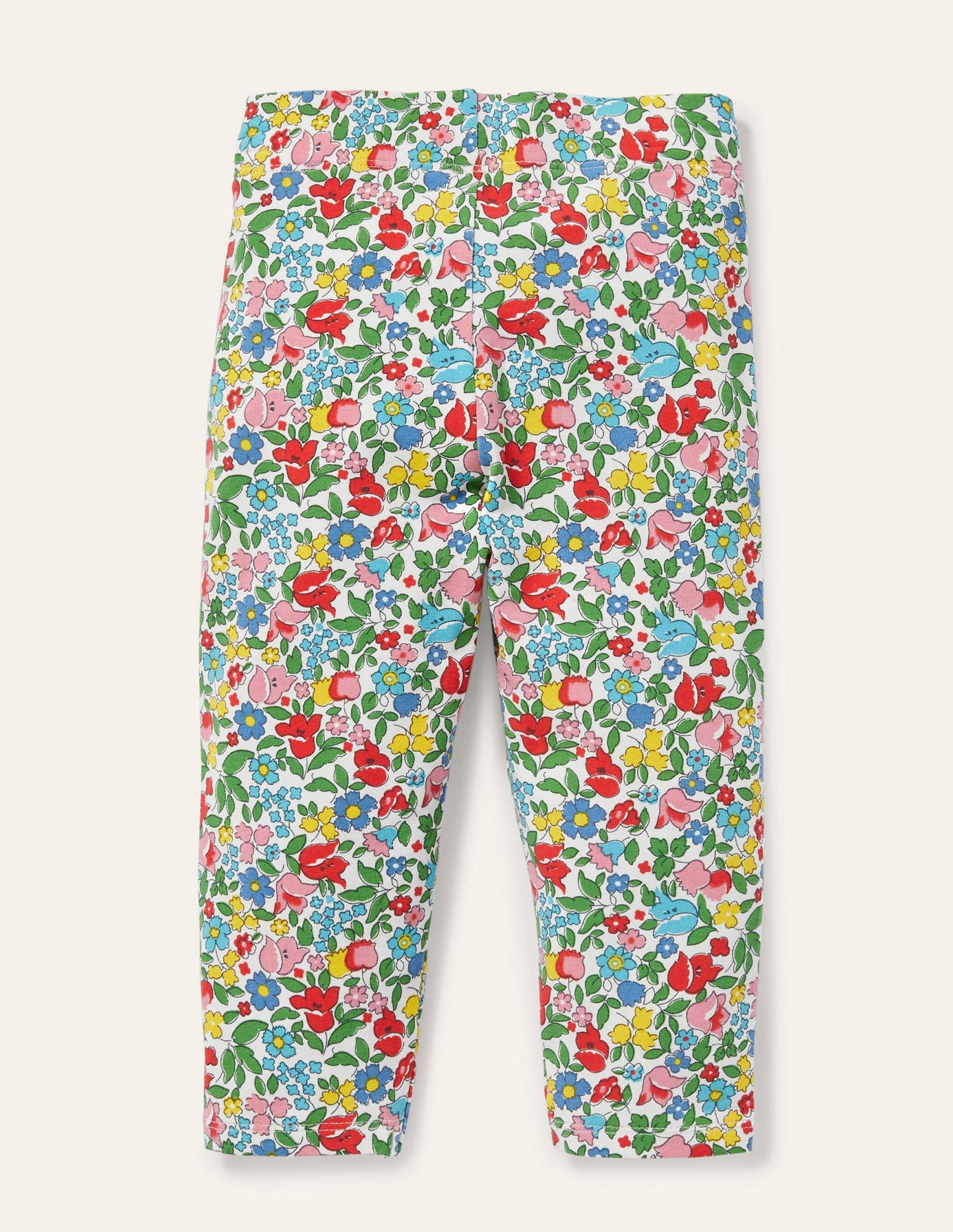 Legging court fun-Motif petites fleurs vintage multi
