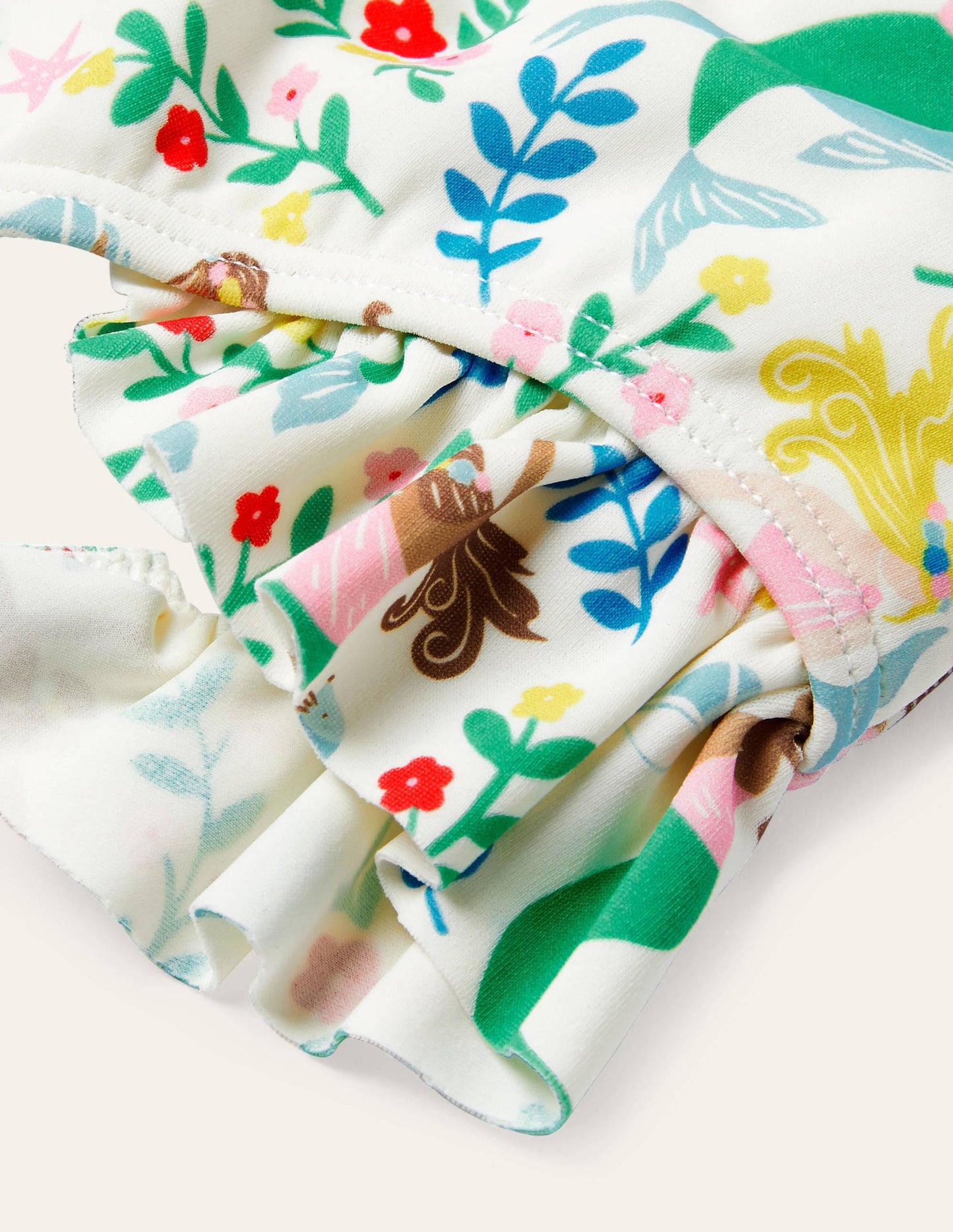 Neckholder-Bikini-Naturweiß, Meerjungfrauen-Garten