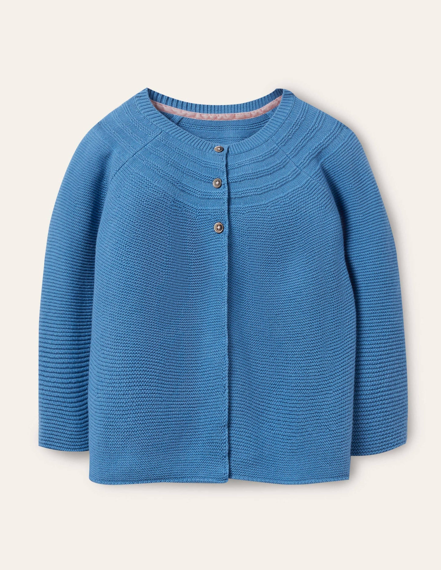 Cotton Cashmere Mix Cardigan-Elizabethan Blue