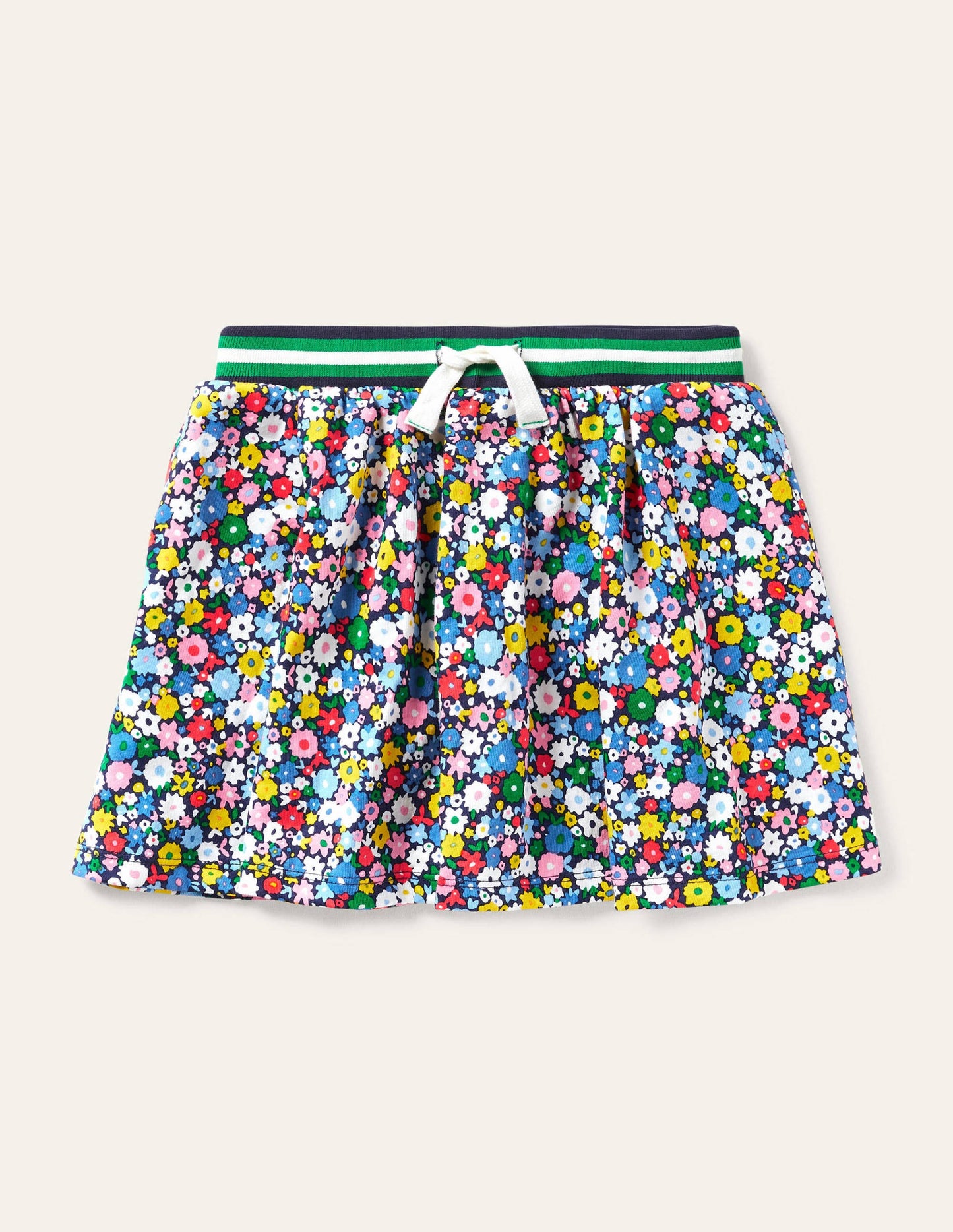 Jupe-short en jersey-Champ de fleurs bleu élisabéthain