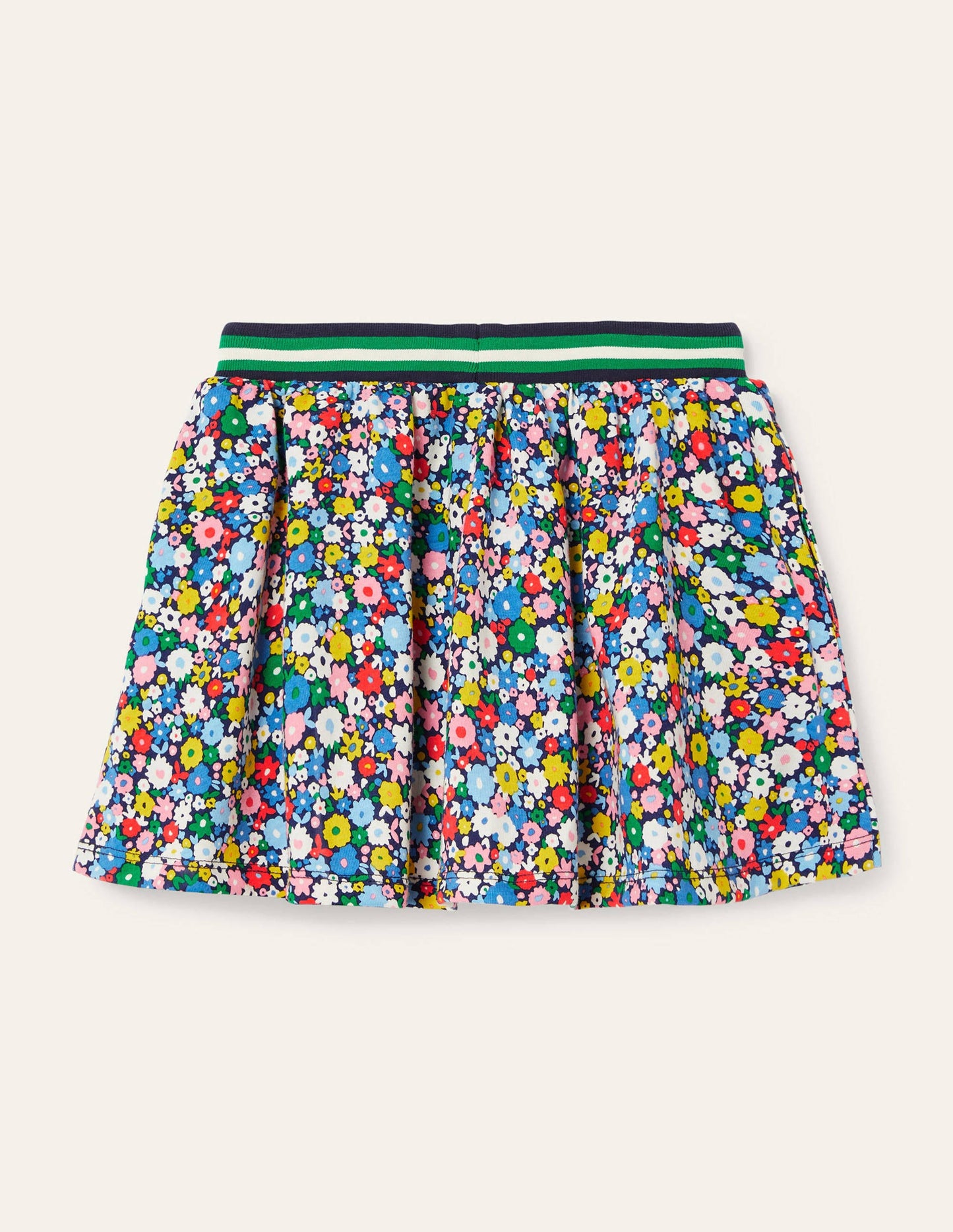 Jupe-short en jersey-Champ de fleurs bleu élisabéthain
