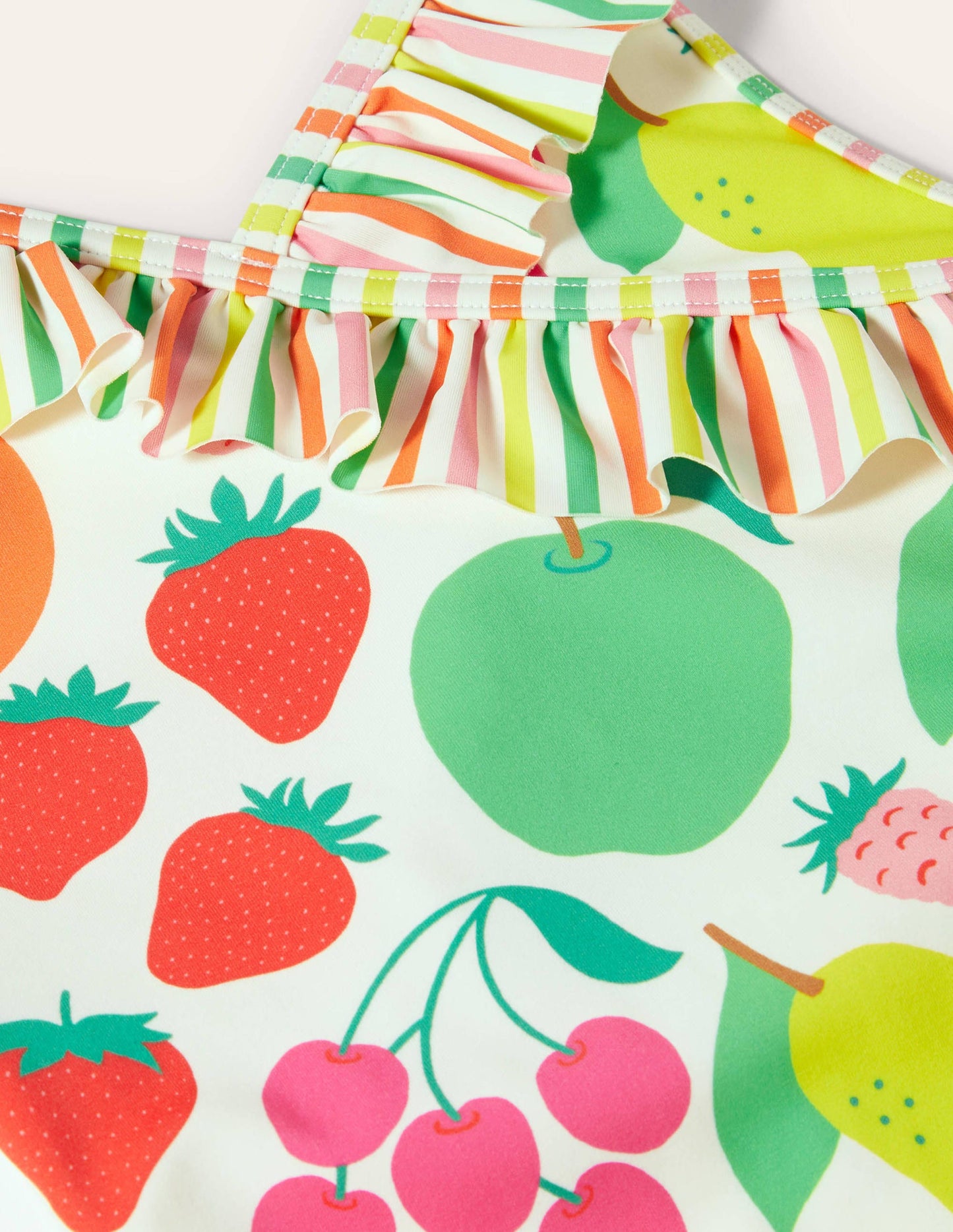 Badeanzug mit gewickelter Vorderseite-Bunt, Tutti Frutti