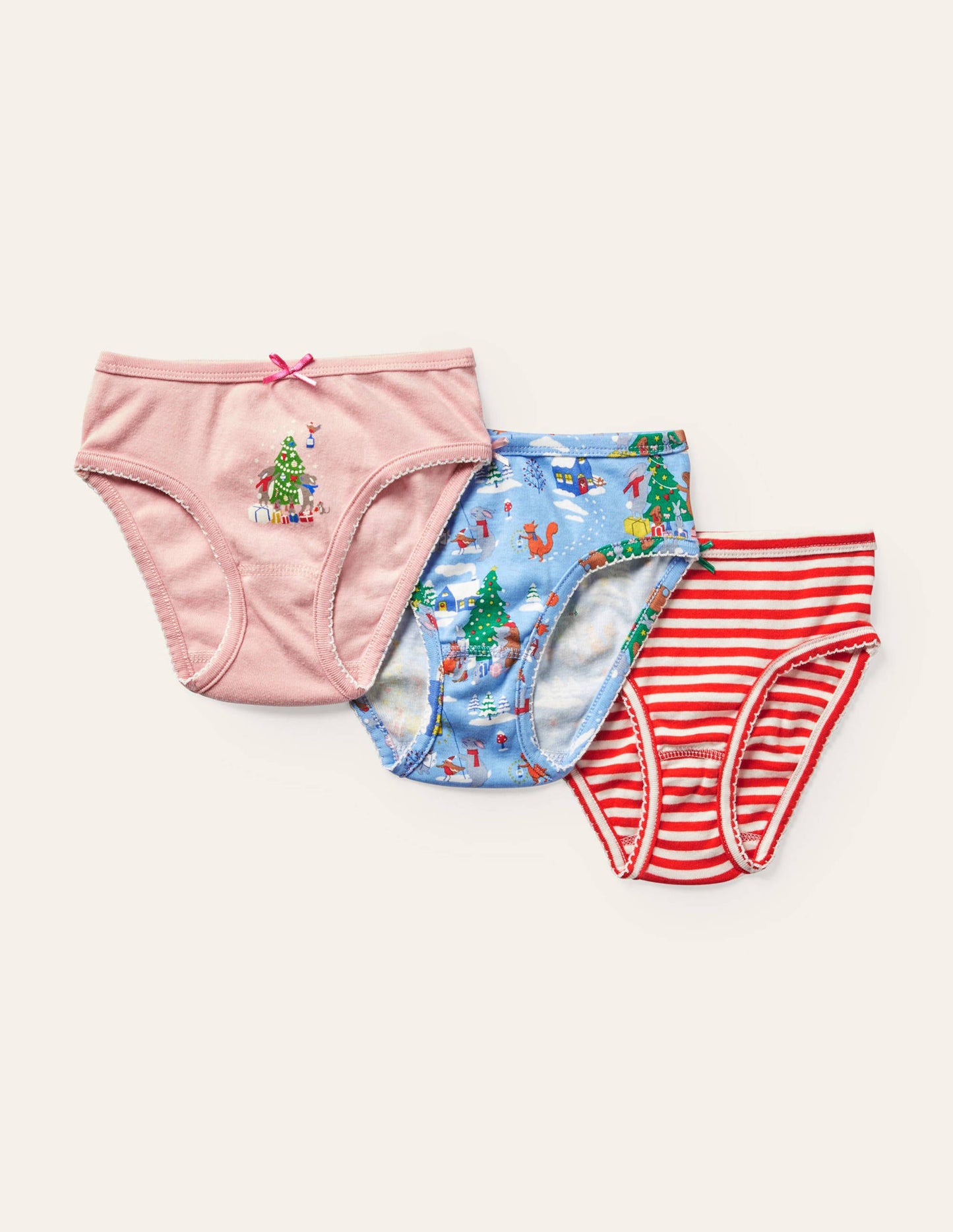 Weihnachtliche Slips im 3er-Pack-Waldweihnachten