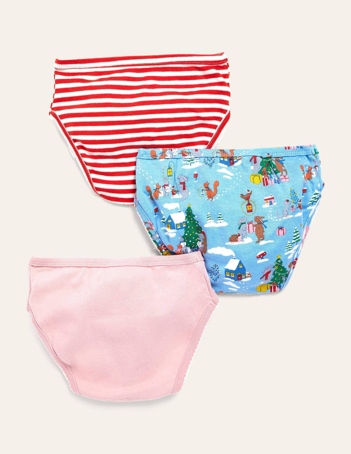 Weihnachtliche Slips im 3er-Pack-Waldweihnachten