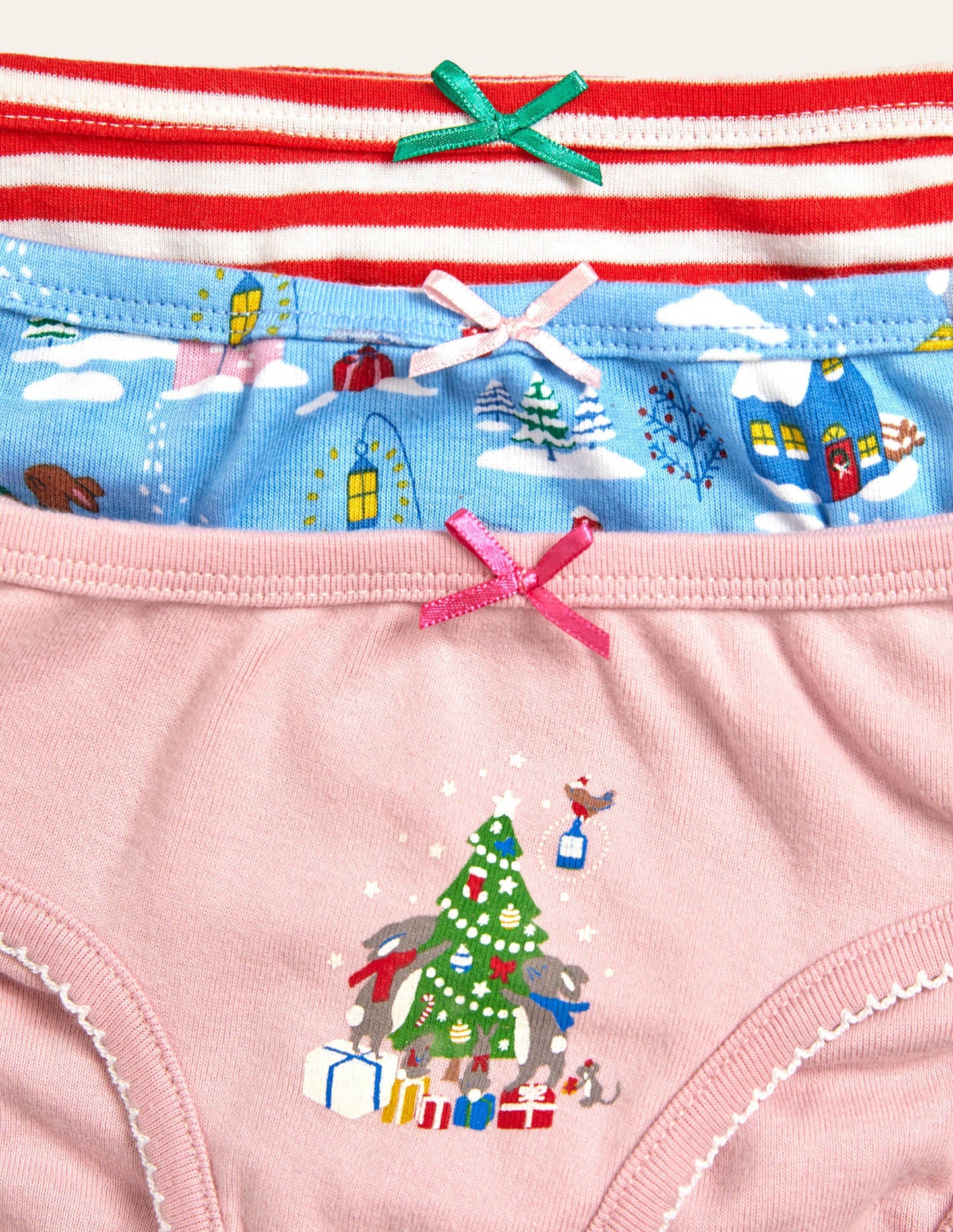 Weihnachtliche Slips im 3er-Pack-Waldweihnachten
