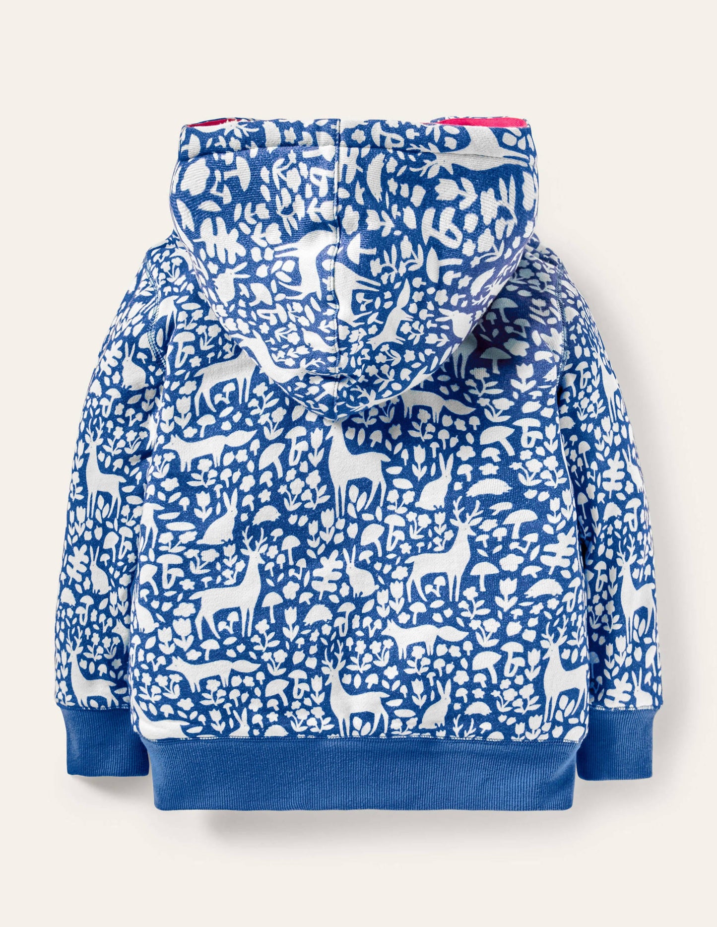 Hoodie mit kuscheligem Futter-Elisabethanisches Blau, Waldmotiv