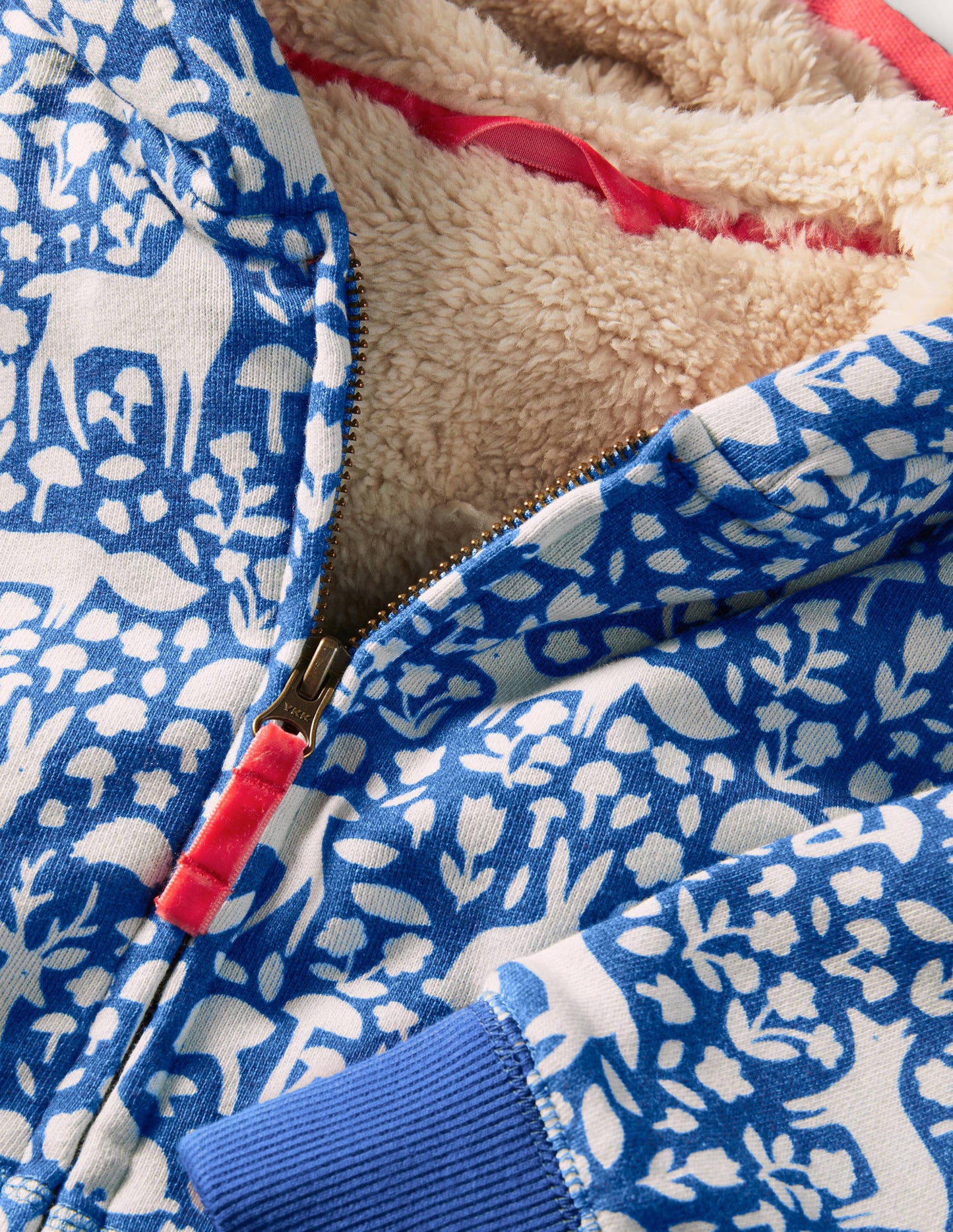 Hoodie mit kuscheligem Futter-Elisabethanisches Blau, Waldmotiv