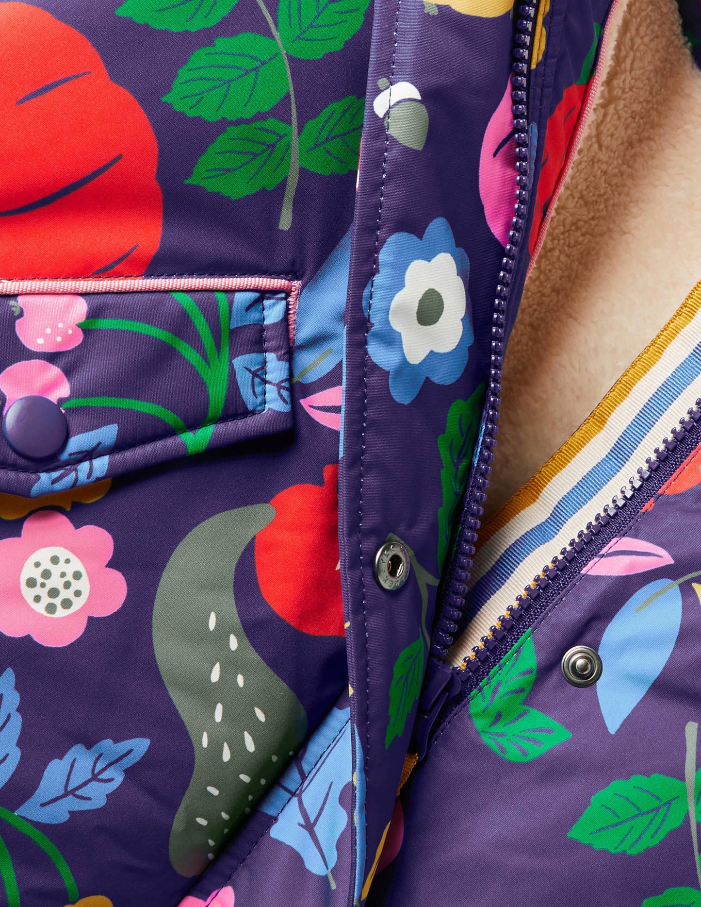 Anorak mit Sherpa-Futter-Segelblau, Waldfreunde