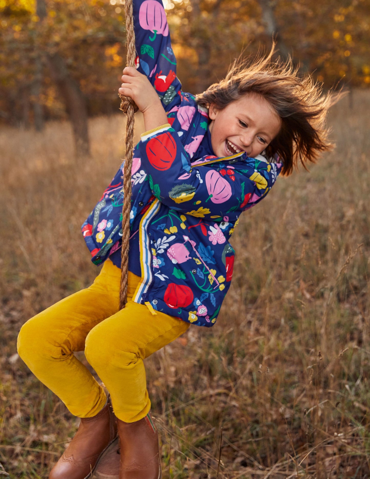 Anorak mit Sherpa-Futter-Segelblau, Waldfreunde