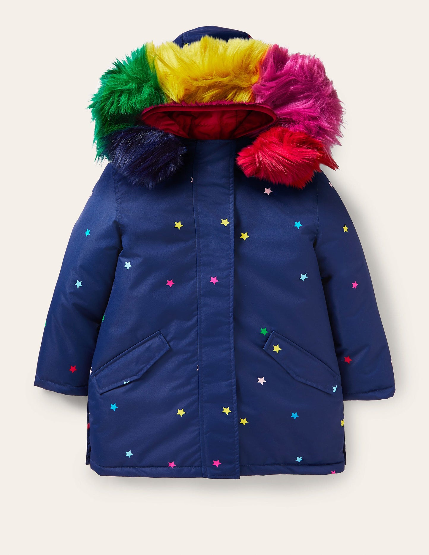 Wasserdichter 4-in-1-Parka-Navy/Bunt, Stern