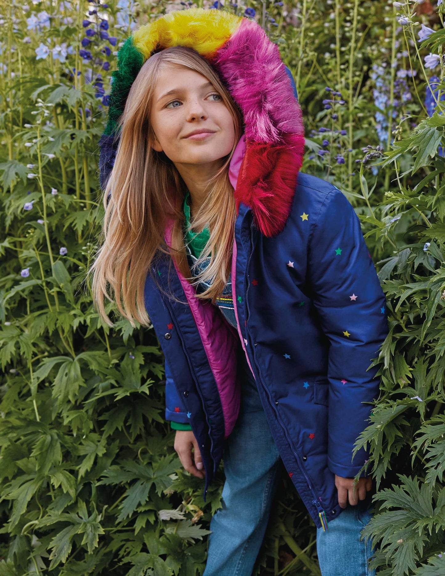 Wasserdichter 4-in-1-Parka-Navy/Bunt, Stern