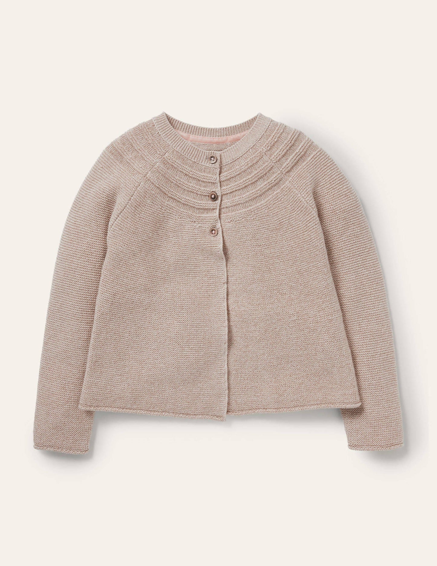 Cotton Cashmere Mix Cardigan-Gold Sparkle