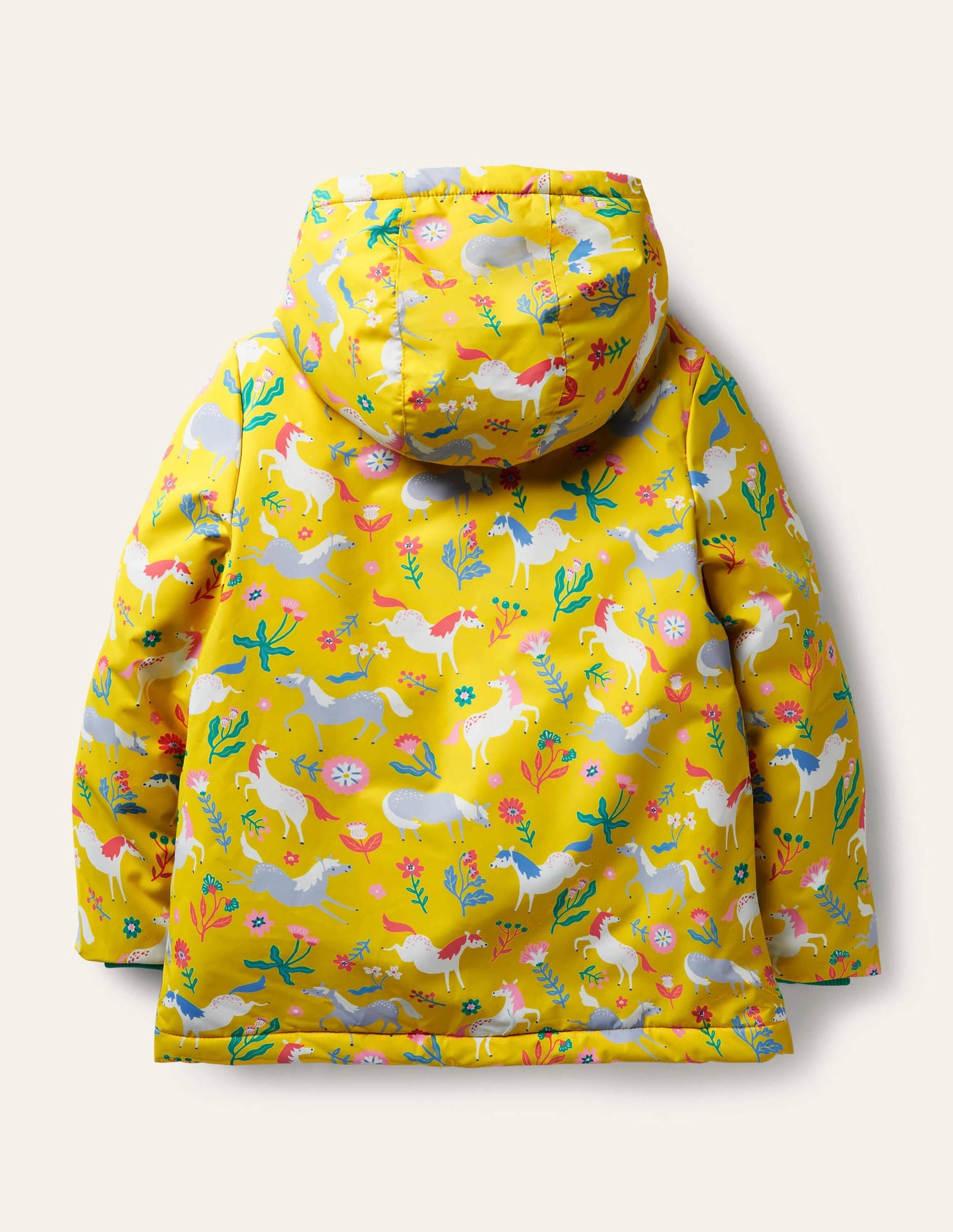 Anorak mit Sherpa-Futter-Maisgelb, Ponys