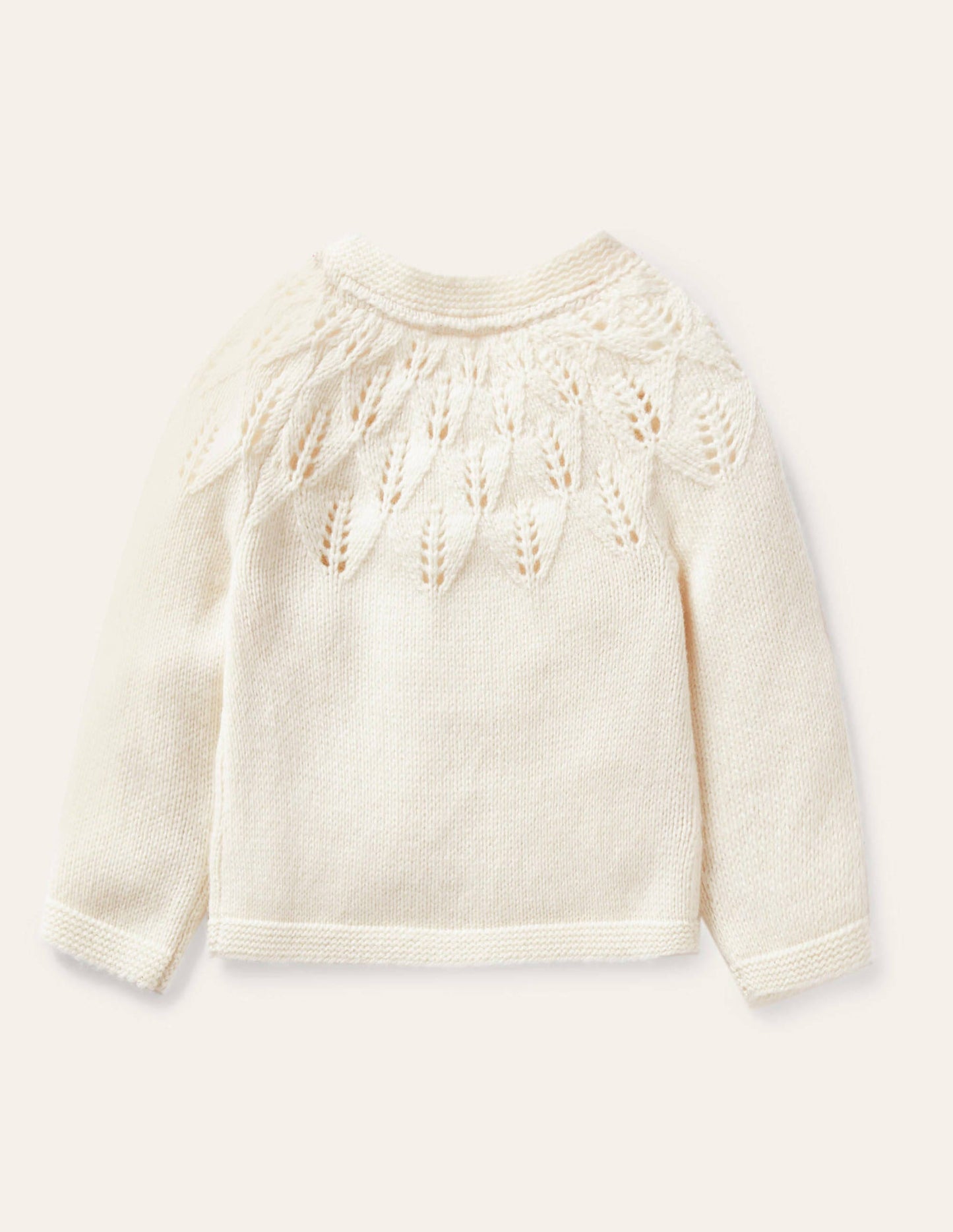 Alltagstauglicher strukturierter Cardigan-Ecru Meliert