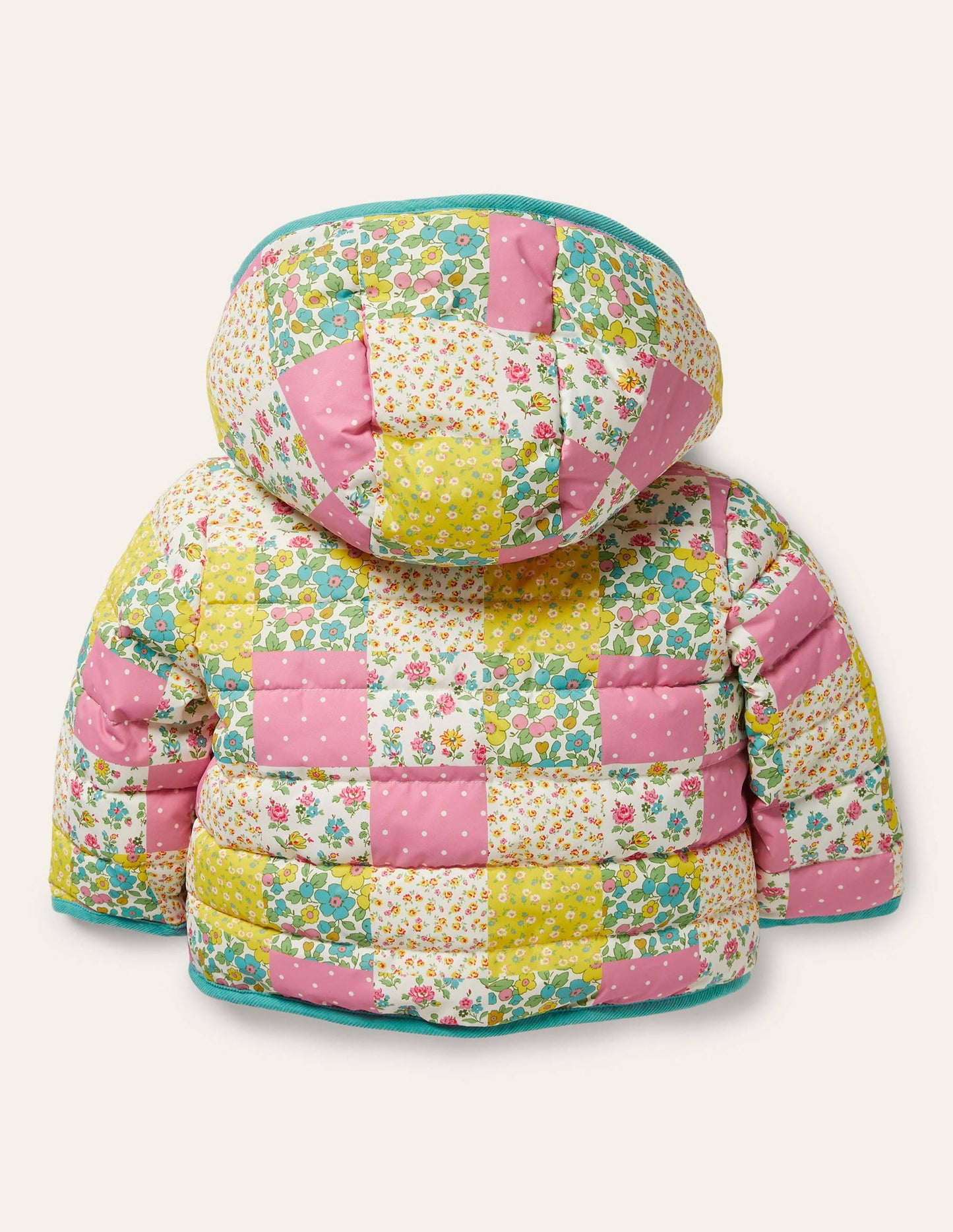 Jacke mit Wattierung-Bunt, Patchwork-Blumenmuster