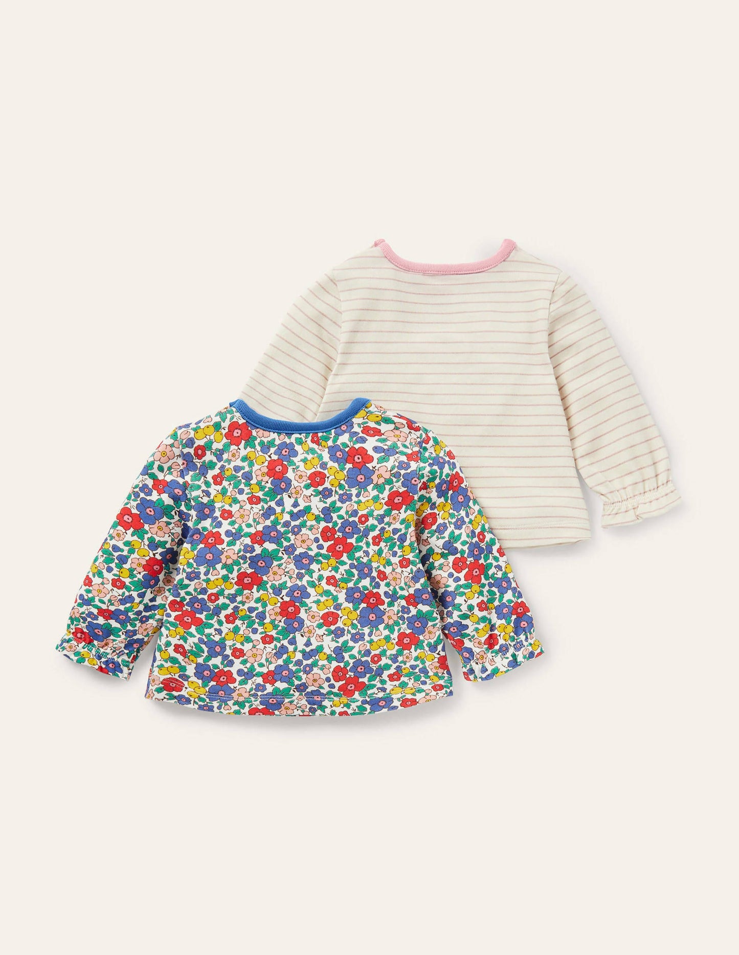 Oberteile im 2er-Pack-Bunt, Apfelblüten