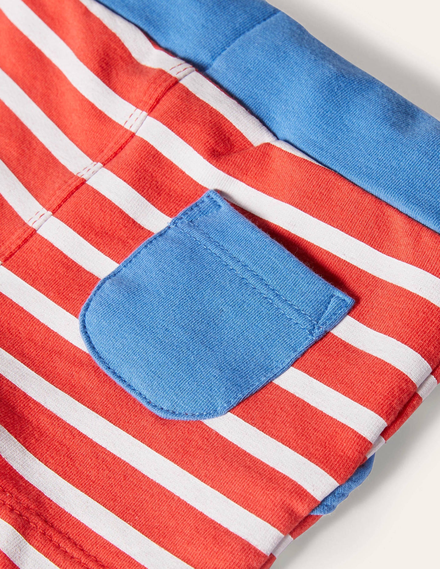 Short en jersey Essential-Rouge feu/ivoire