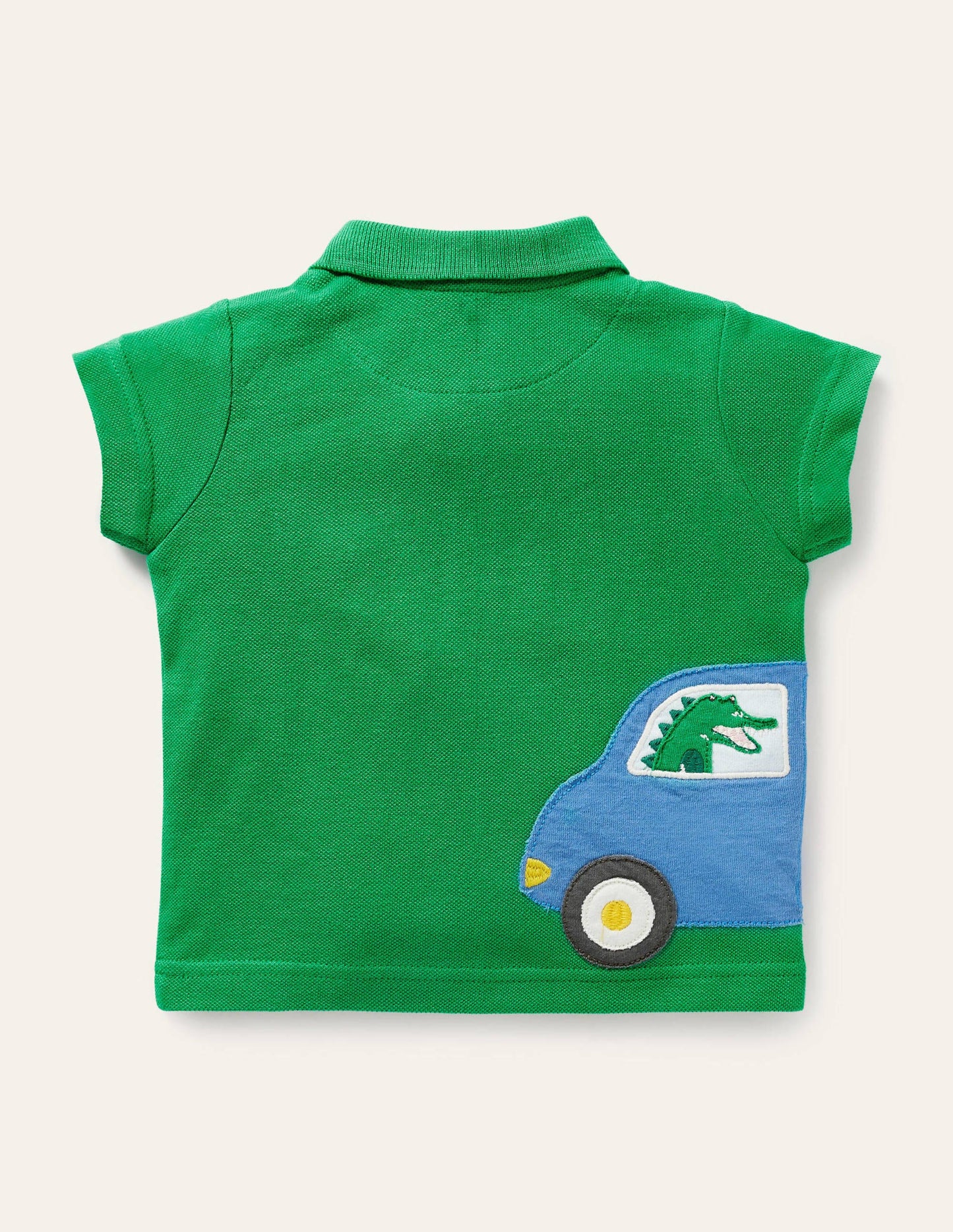 Fröhliches Piqué-Poloshirt-Baumgrün, Auto