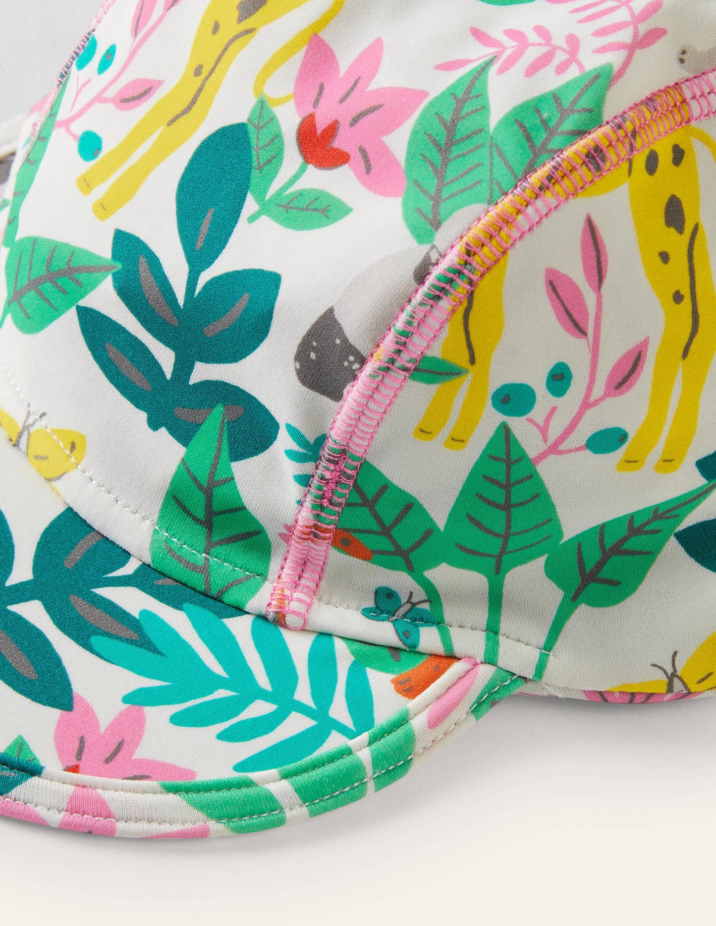 Chapeau de bain avec protection solaire-Motif jungle multi