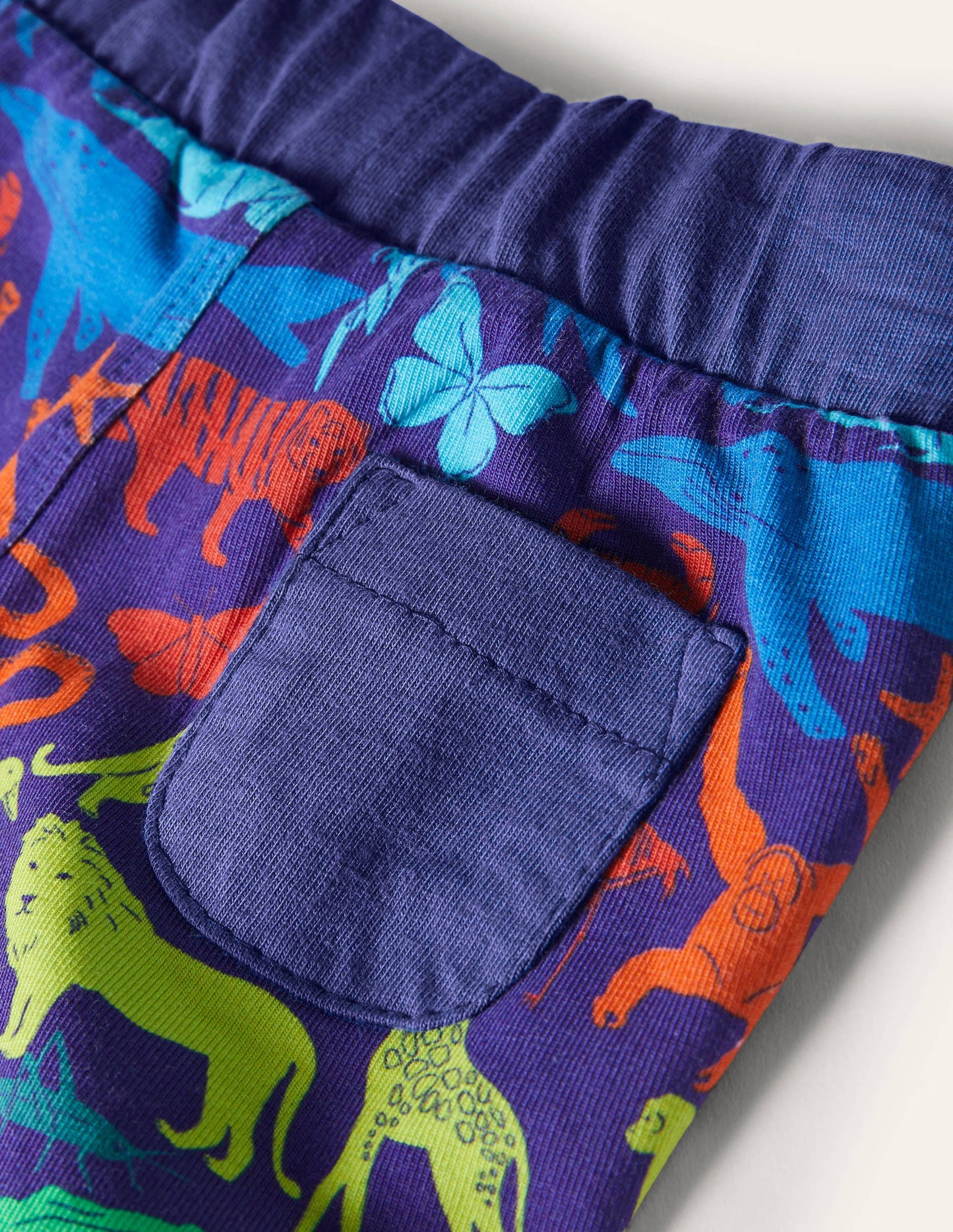 Short en jersey Essential-Motif royaume des animaux bleu tribord