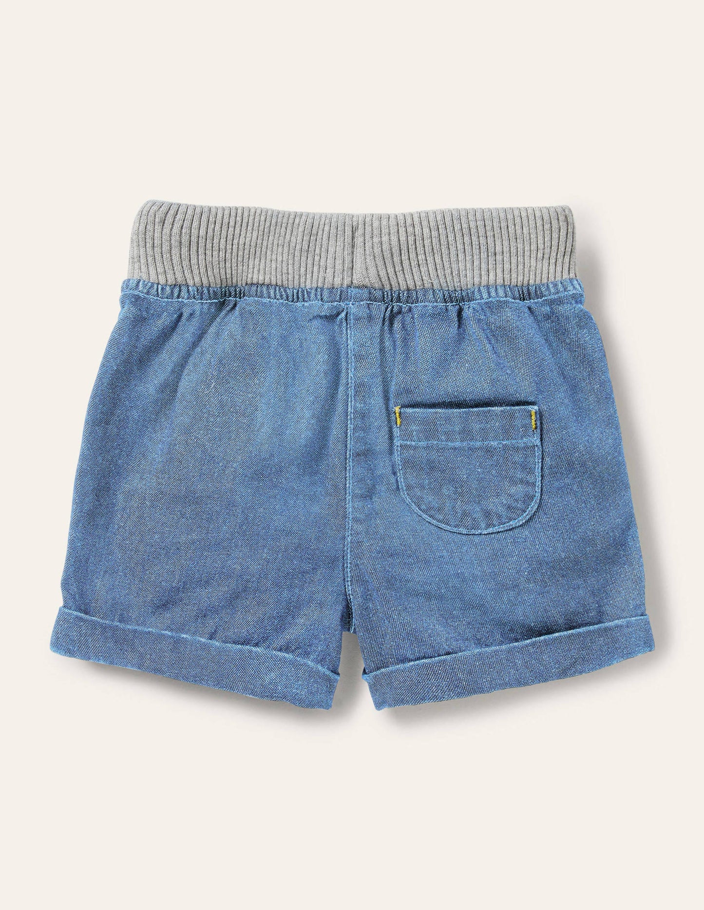 Webshorts mit Rippbund-Mittlerer Faux-Uni