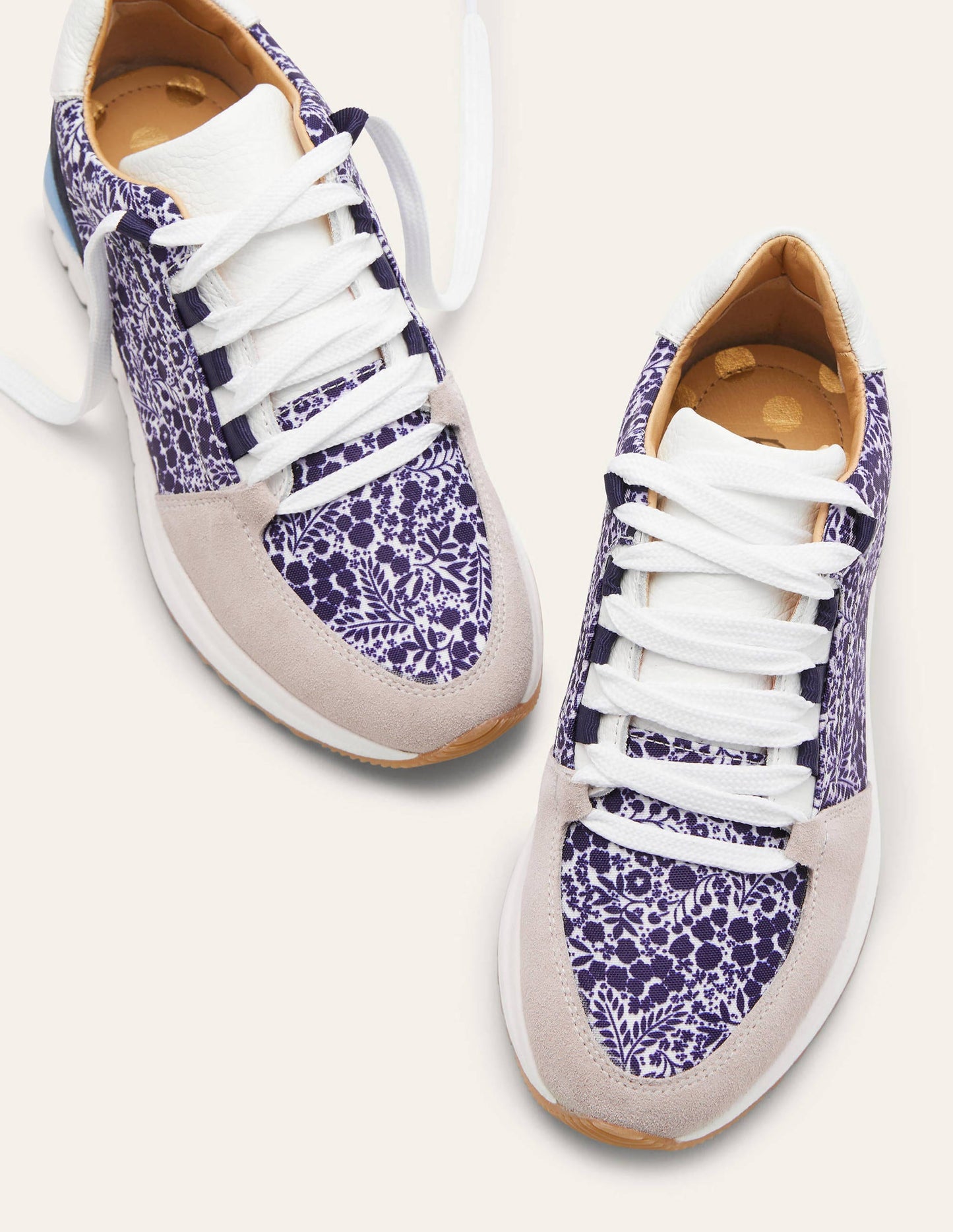 Klassische Turnschuhe-Navy/Naturweiß, Gemustert