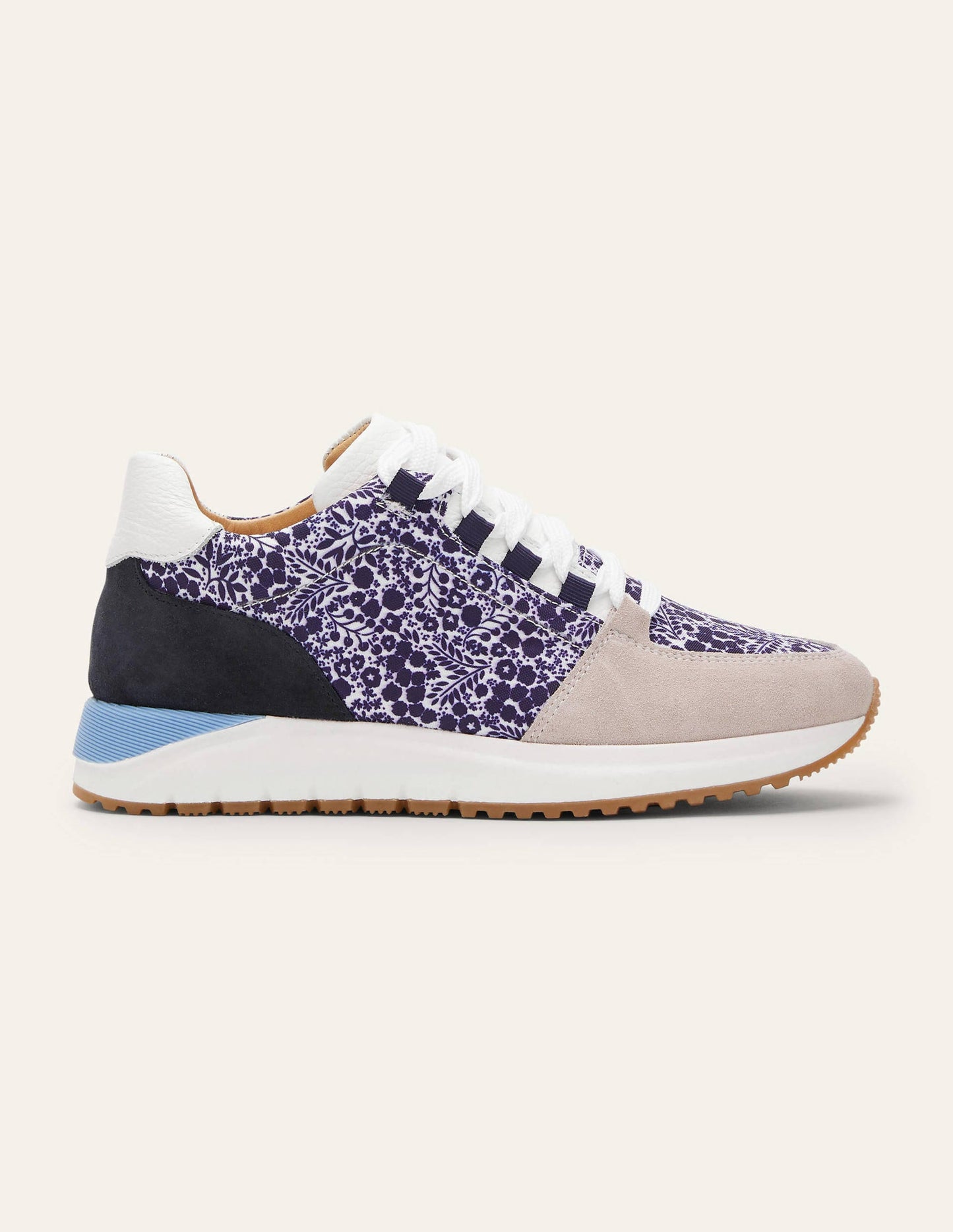 Klassische Turnschuhe-Navy/Naturweiß, Gemustert