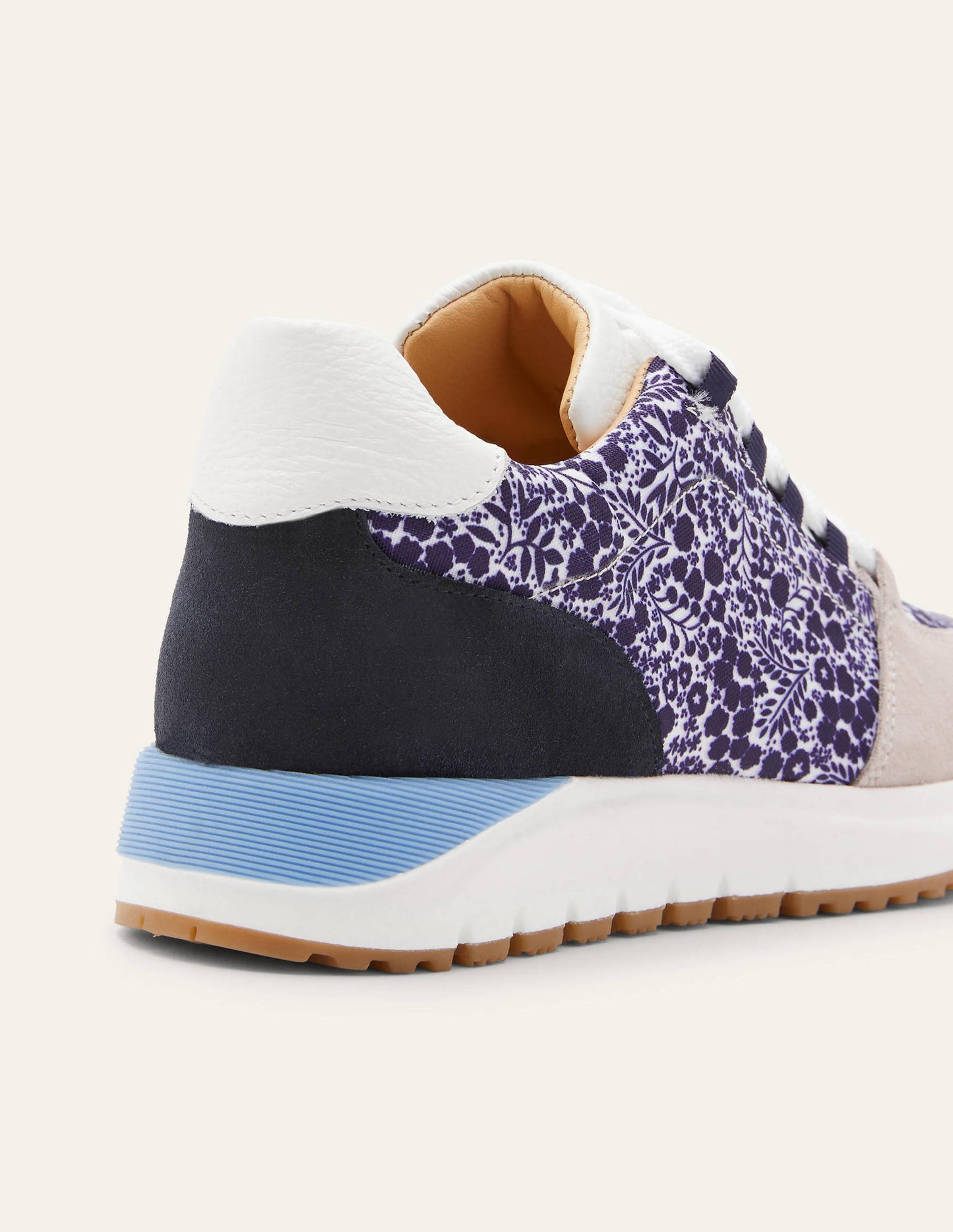 Klassische Turnschuhe-Navy/Naturweiß, Gemustert