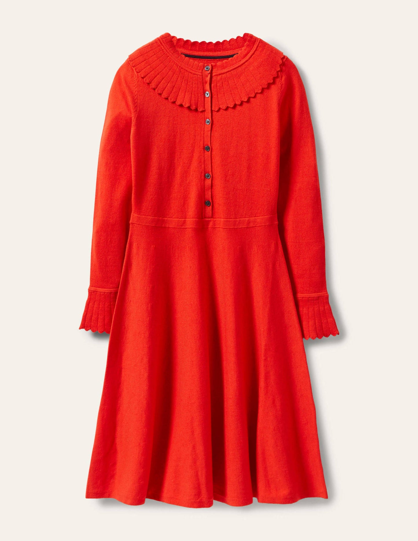 Abercorn Strickkleid-Kirschrot