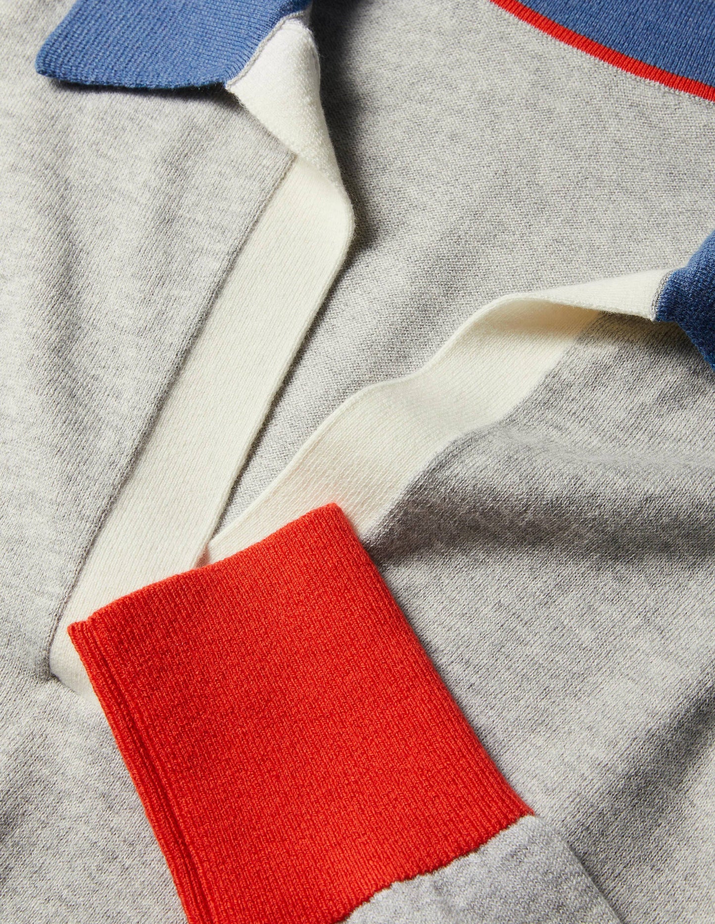 Pullover mit Kragen-Grau Melange