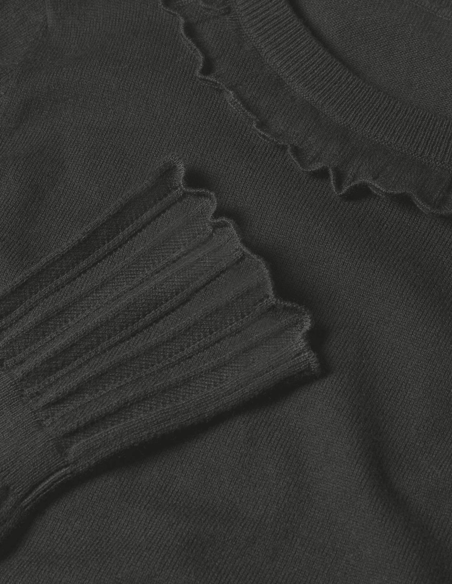 Aimee Pointelle-Pullover-Schwarz