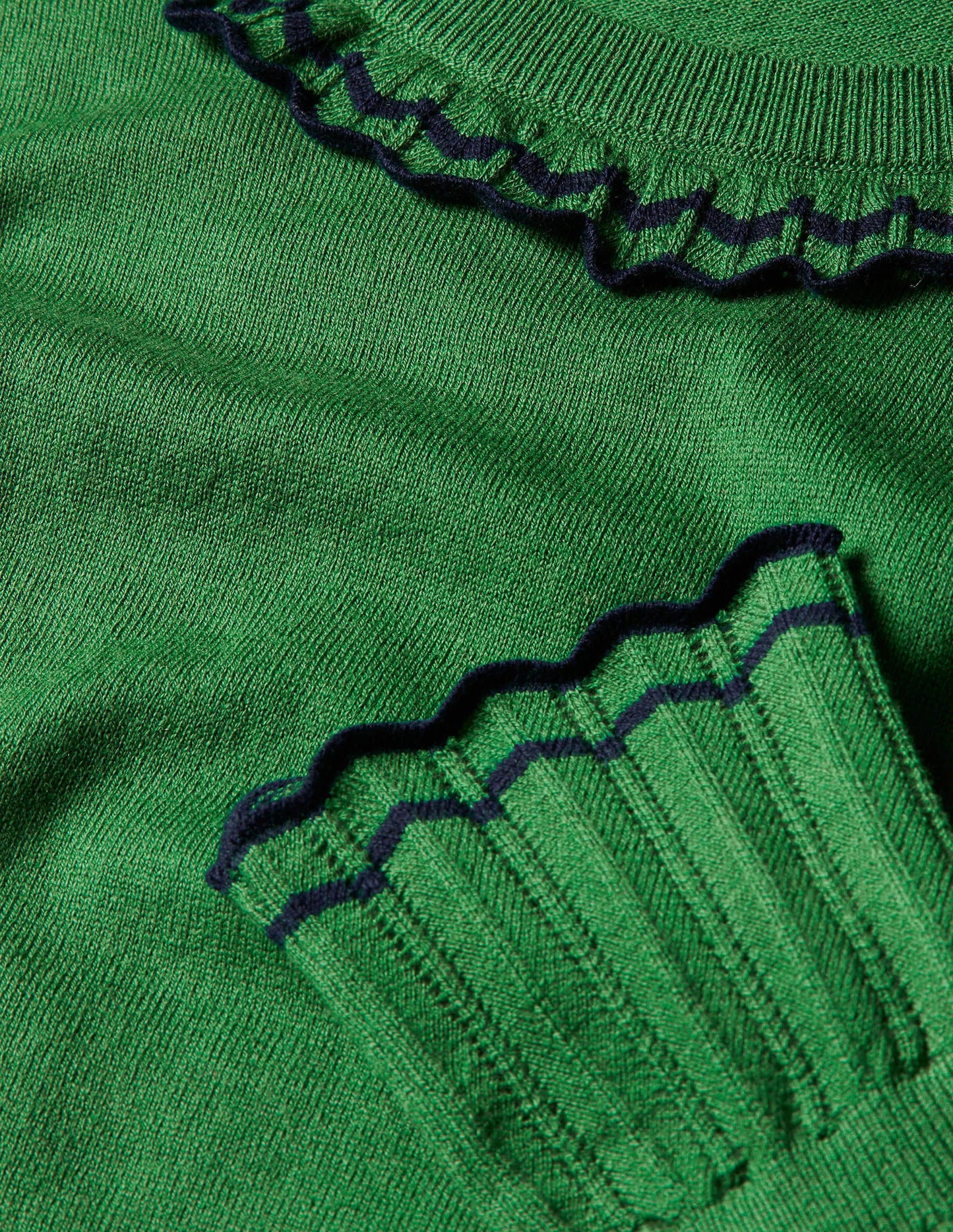 Aimee Pointelle-Pullover-Tannengrün