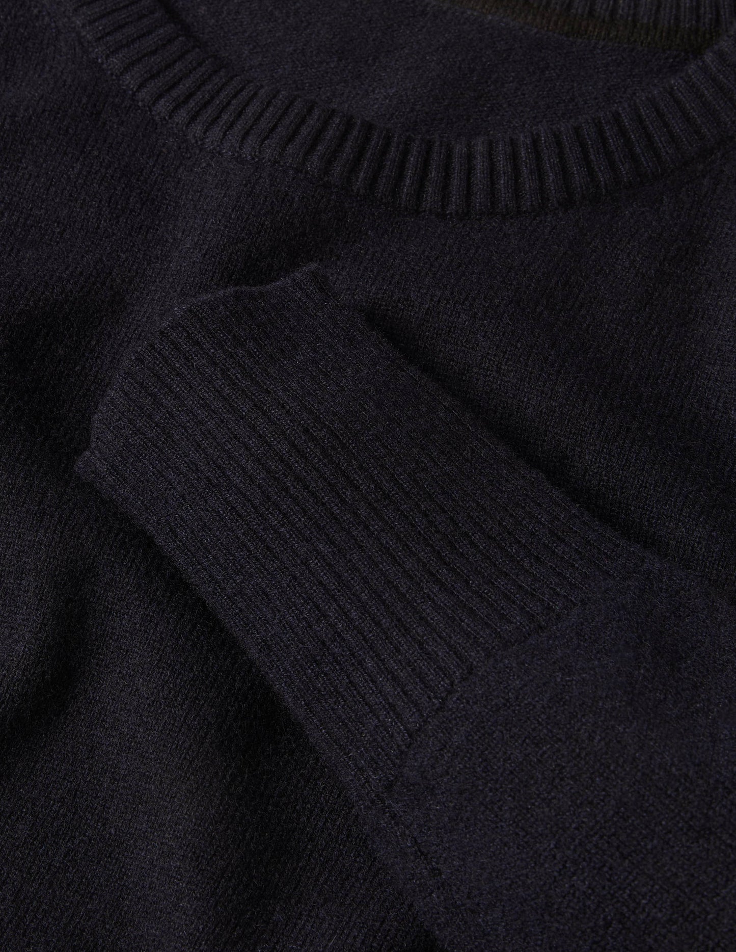 Kaschmirpullover mit Rundhalsausschnitt-Marineblau