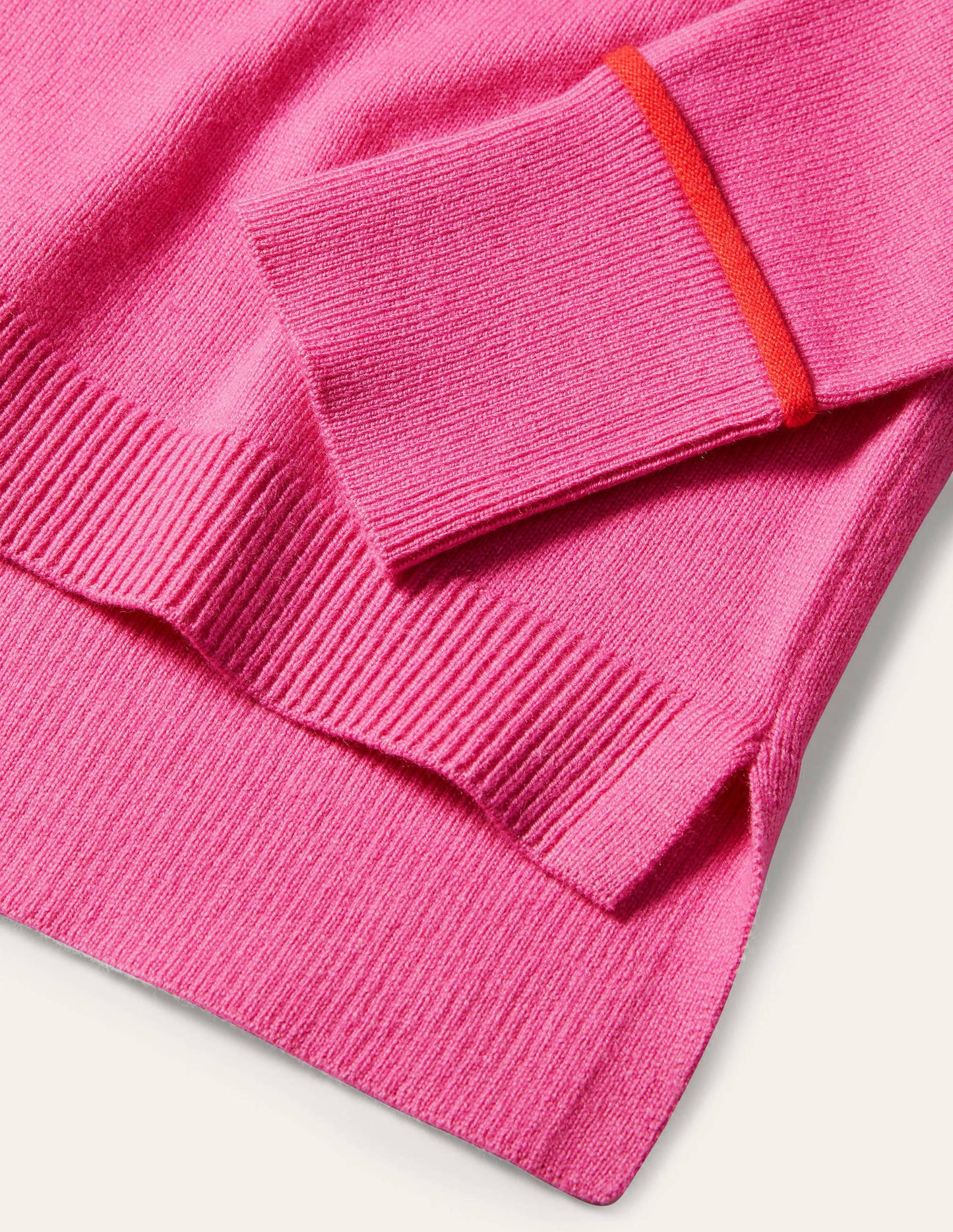 Lässiger Cardigan mit V-Ausschnitt-Zuckerstangenrosa