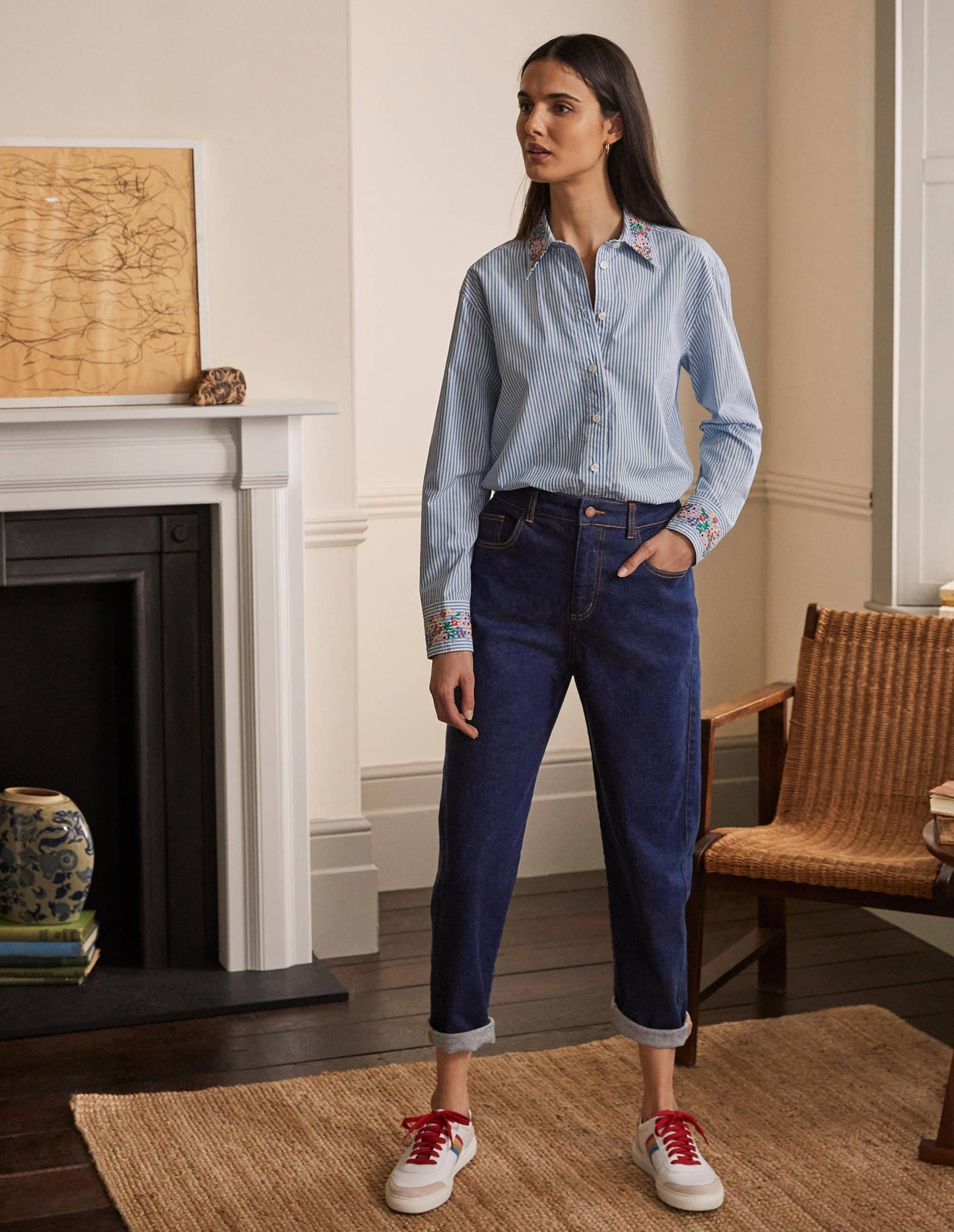 Barrel-Jeans-Indigoblau